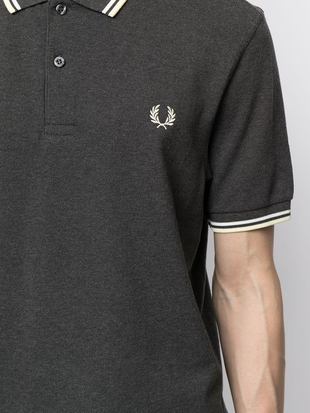 embroidered-monogram polo shirt - 5