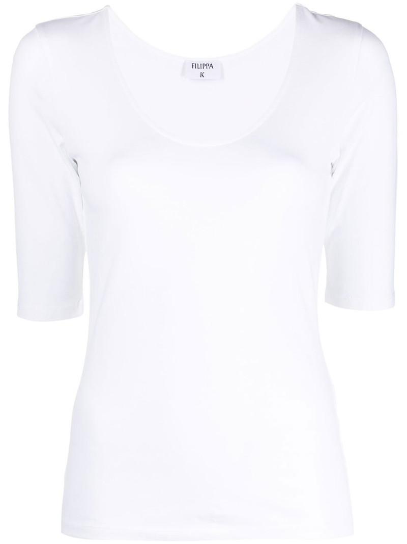 jersey-knit scoop neck T-shirt 1