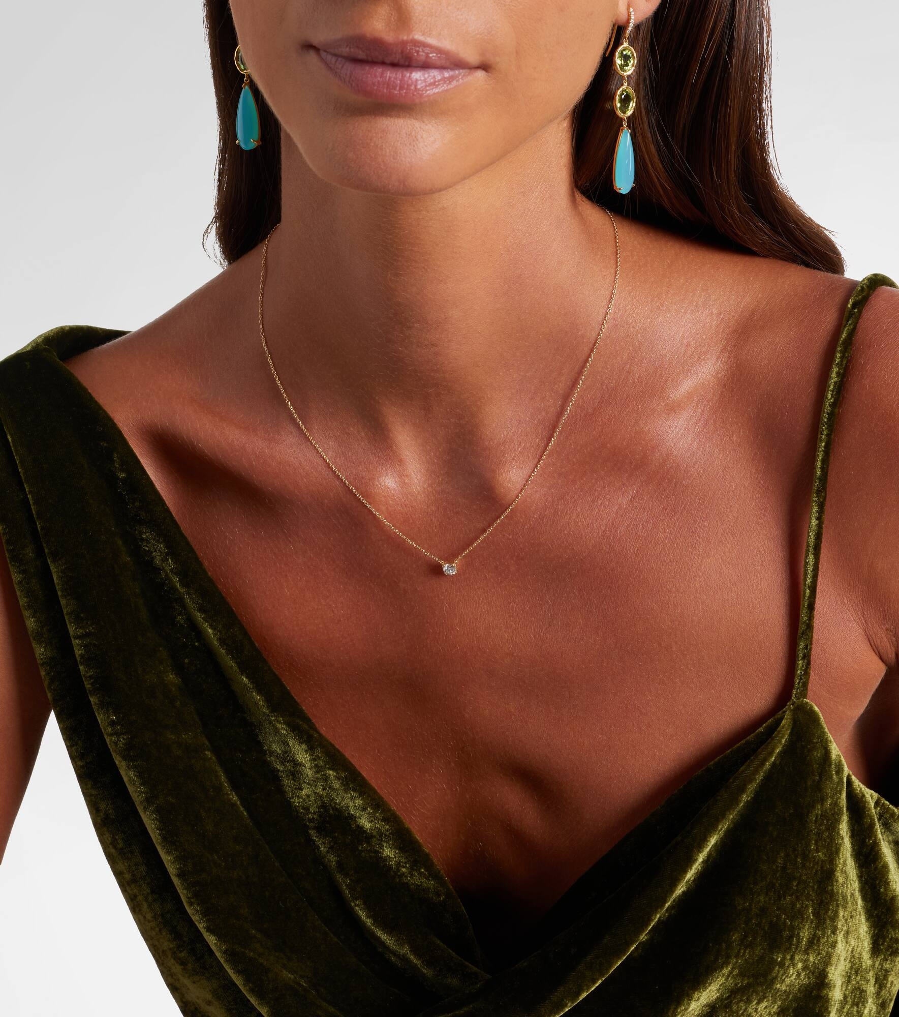 Essential 14kt gold necklace with diamonds - 2
