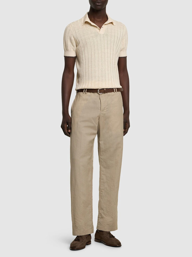 Cotton & linen polo - 2
