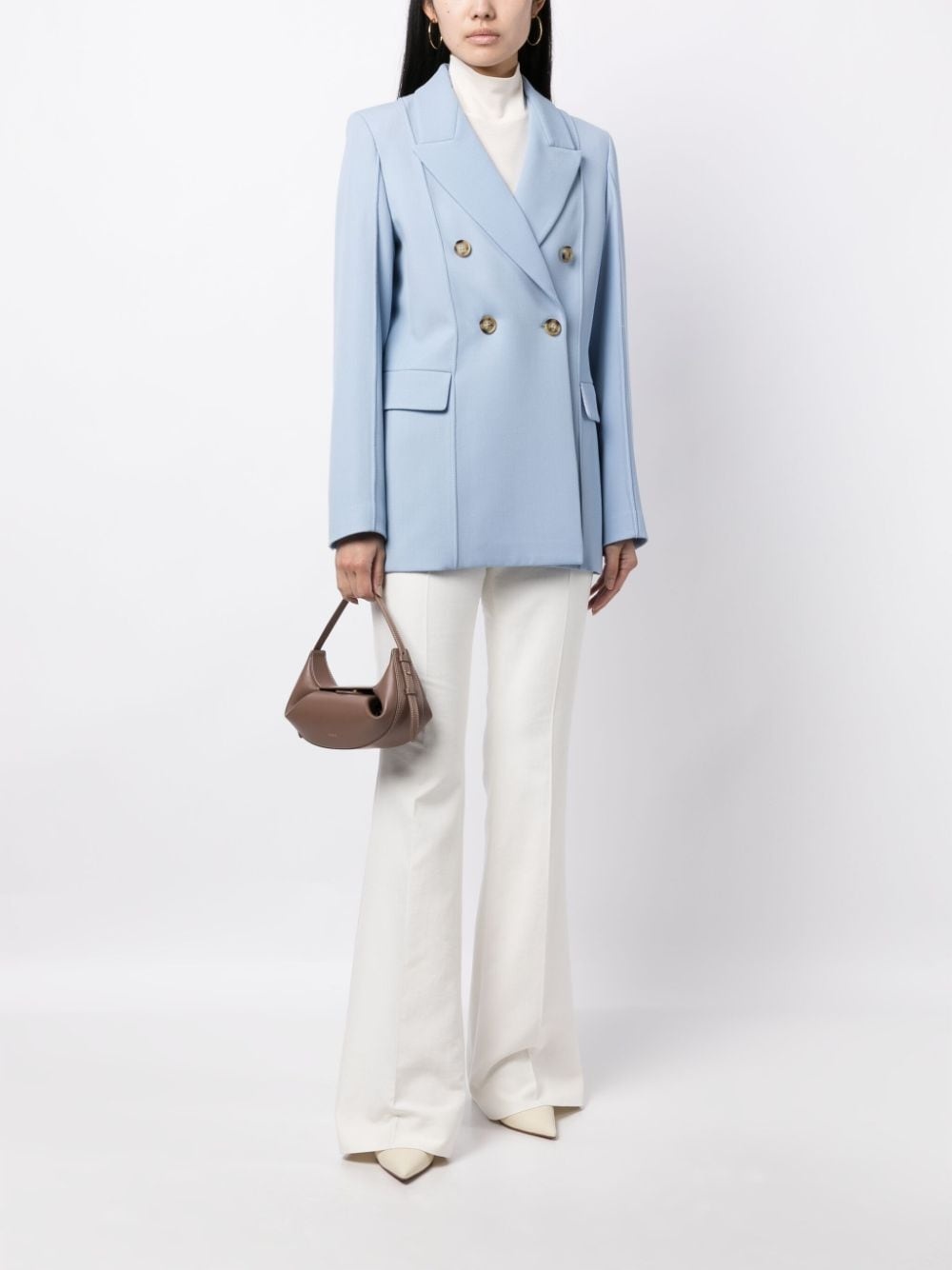 high-waisted flared trousers - 2