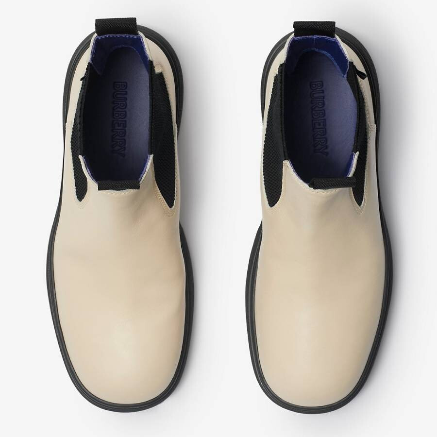 Burberry Leather Creeper Low Chelsea Boots - 4