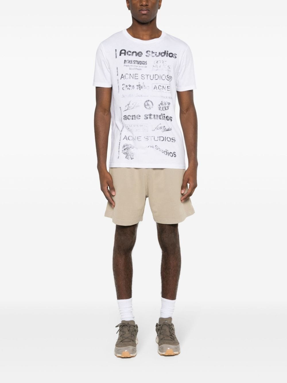 logo-patch jersey shorts - 2