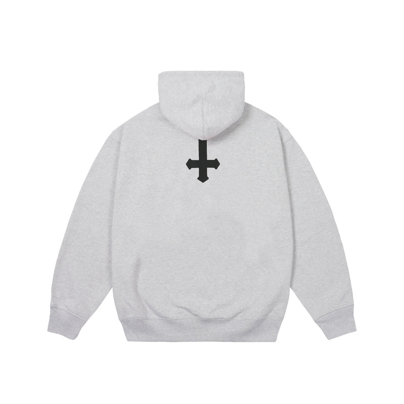 PALACE PALACE CROSS HOOD GREY MARL outlook