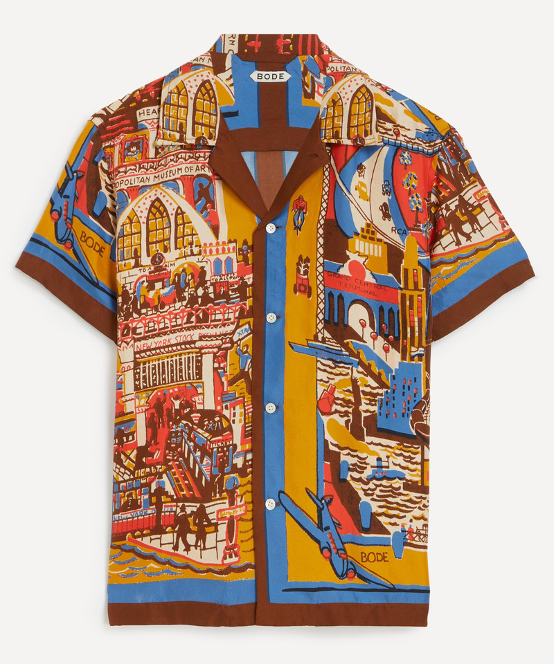 Manhattan Island Silk Short-Sleeve Shirt - 1