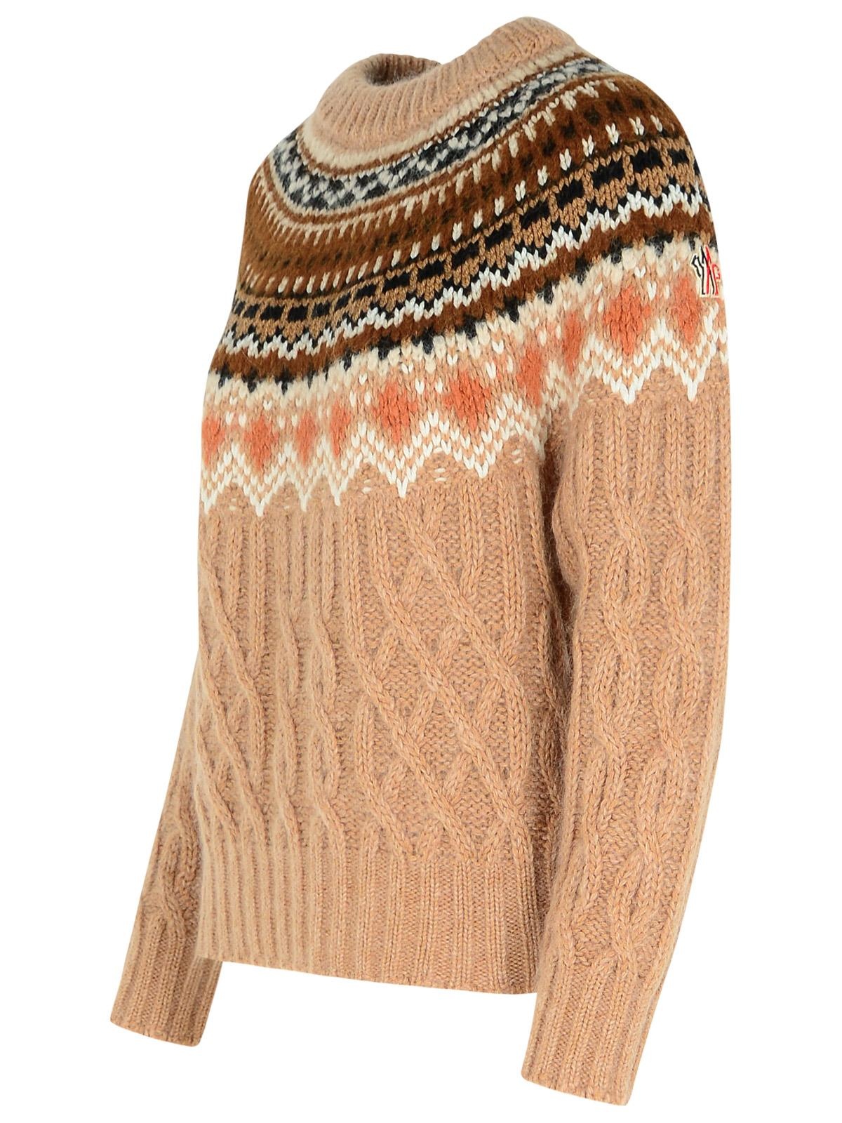 Moncler Grenoble Beige Virgin Wool Blend Sweater Women - 2