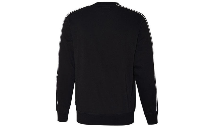 Converse Converse All Star Track Crew Fleece Sweatshirt 'Black' 10018257-A01 outlook
