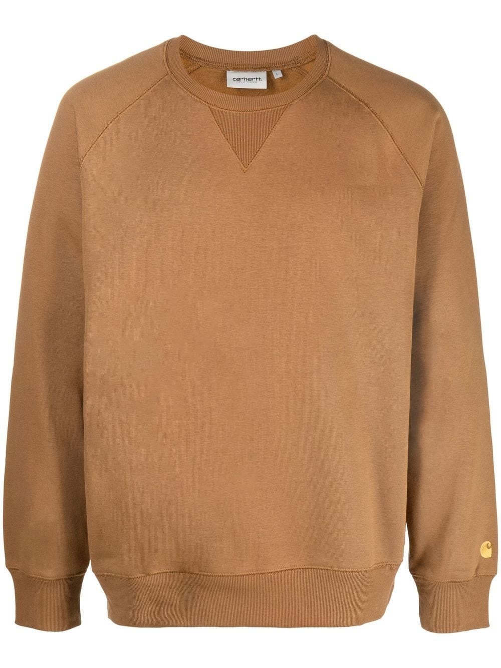 logo-embroidered crew neck jumper - 1