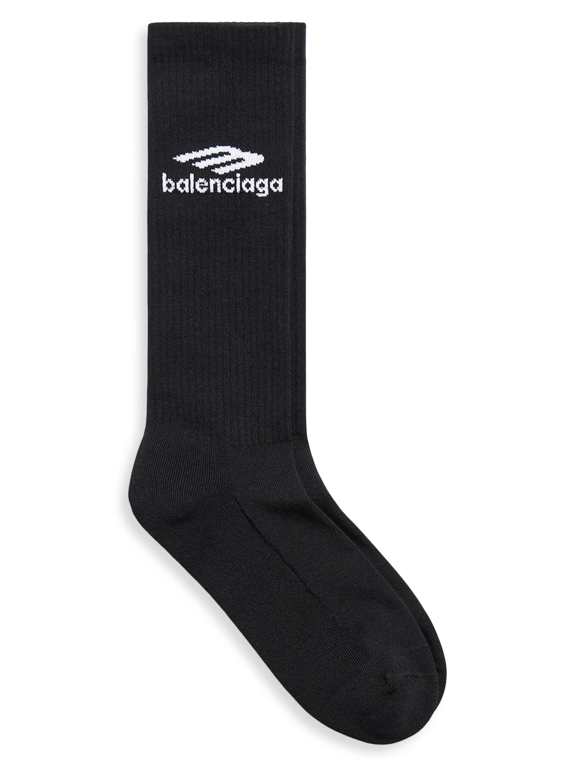 Men's Skiwear - 3B Sports Icon Ski Socks - Black White - 1