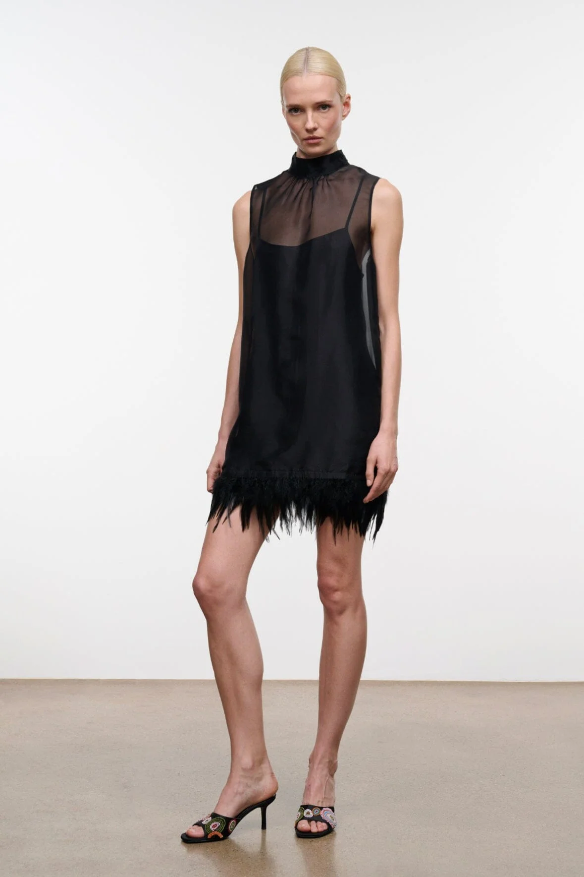 STAUD ALBEE MINI DRESS BLACK - 1