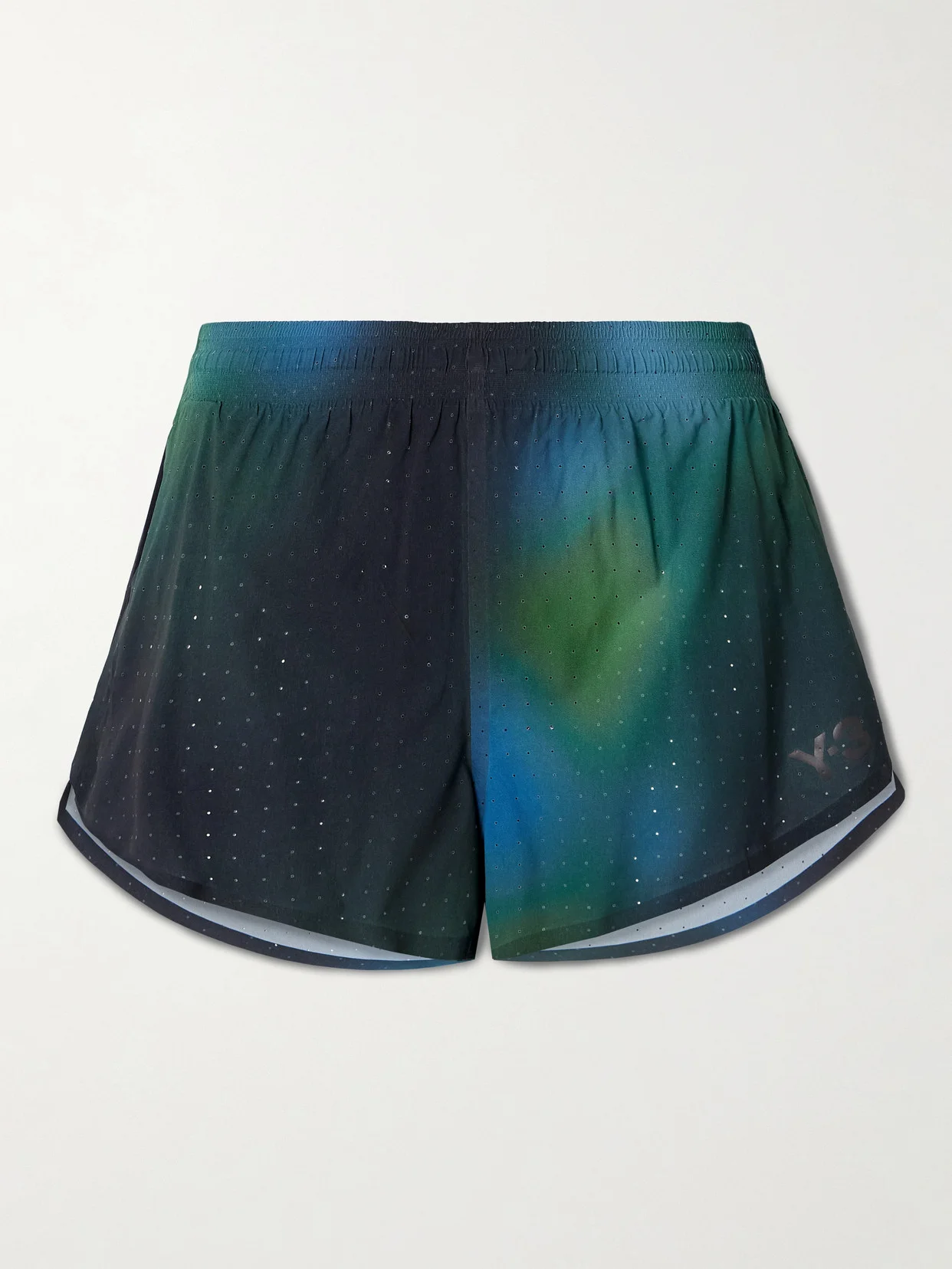 + Y-3 Ombré Recycled-mesh Shorts - 1