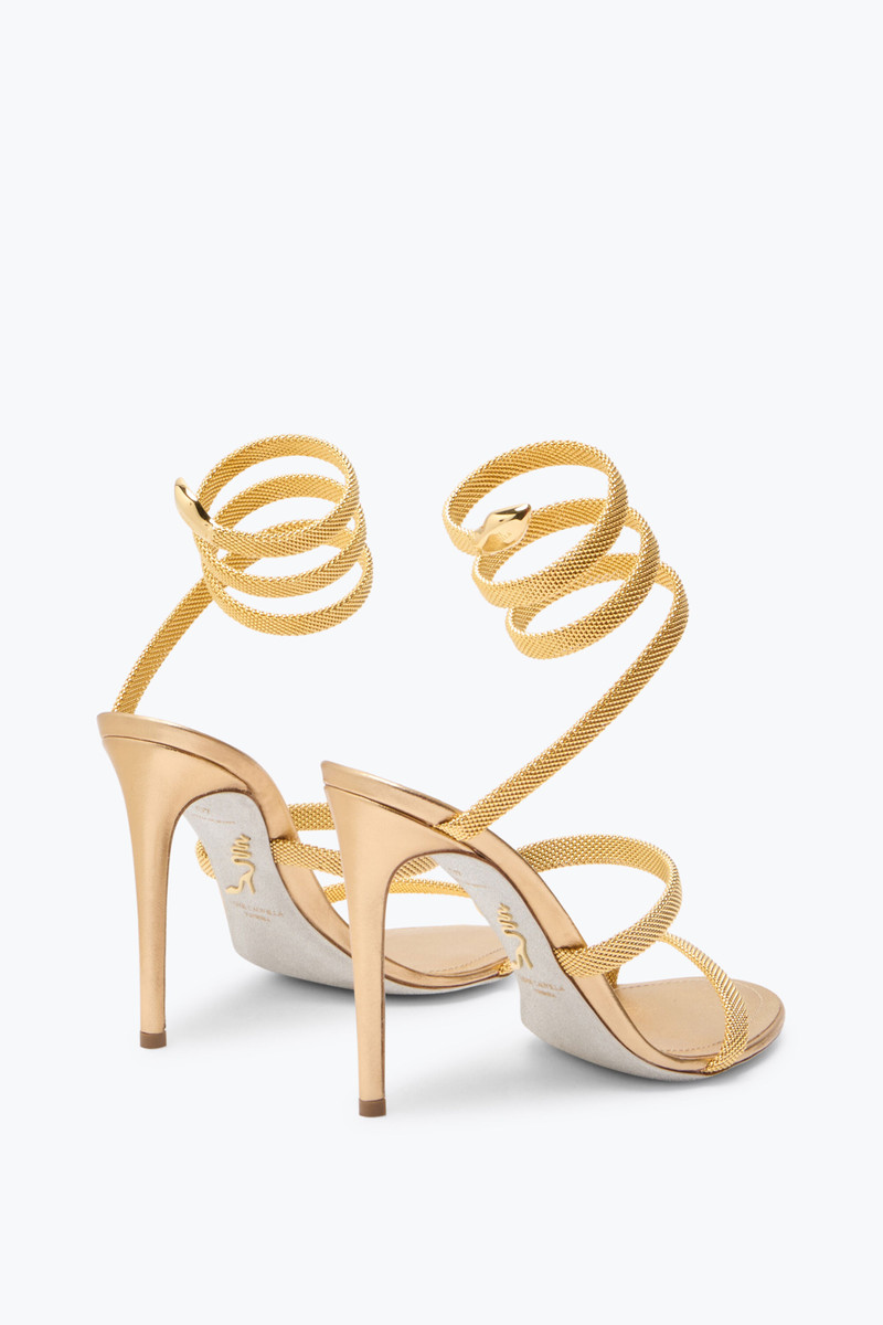 RENE CAOVILLA Trigold Cleo Gold Sandal 105 outlook