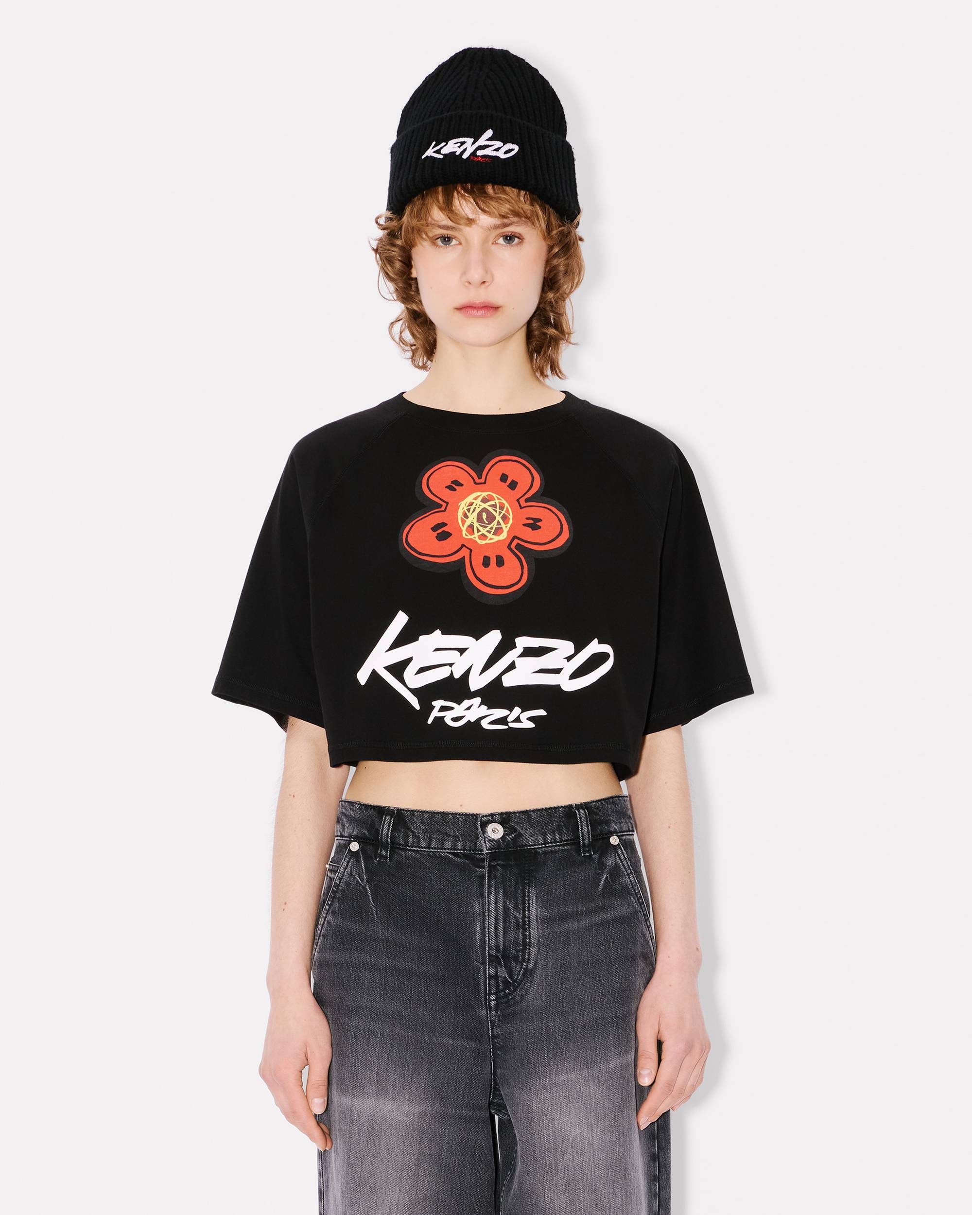 'Kenzo x Futura 2000' boxy cropped T-shirt in cotton - 3