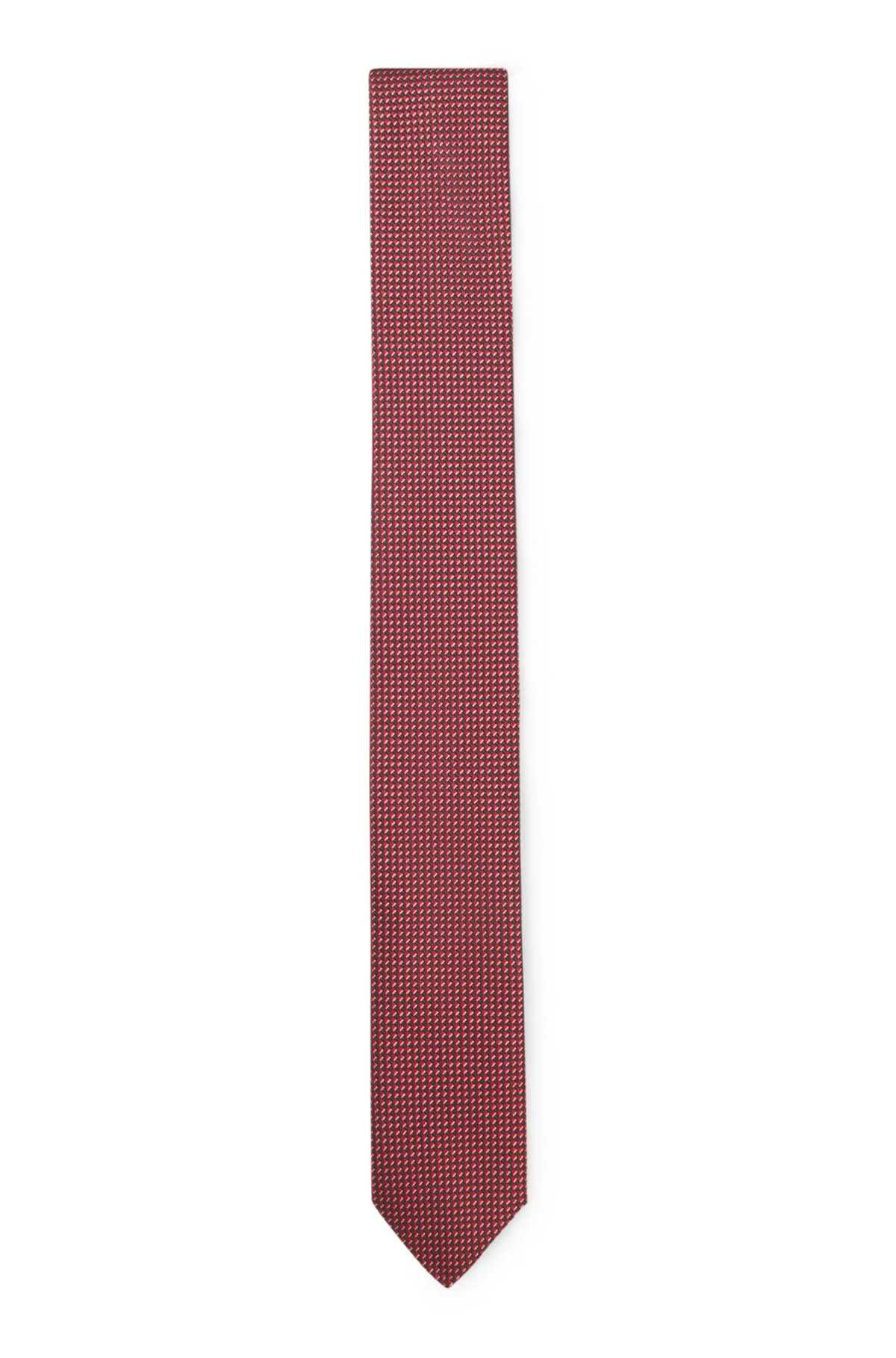SILK-BLEND TIE WITH JACQUARD PATTERN - 1