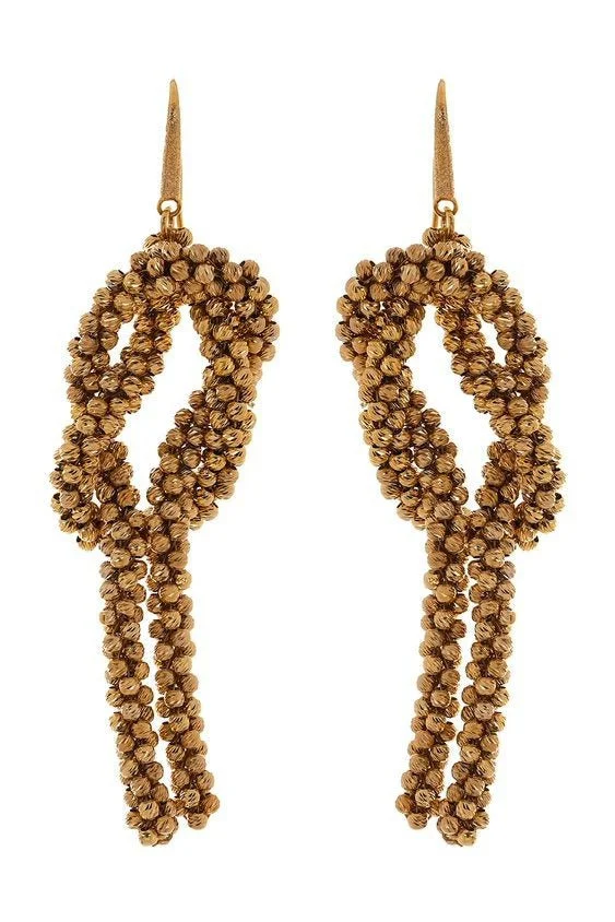 Knot Pyrite Earrings - 1