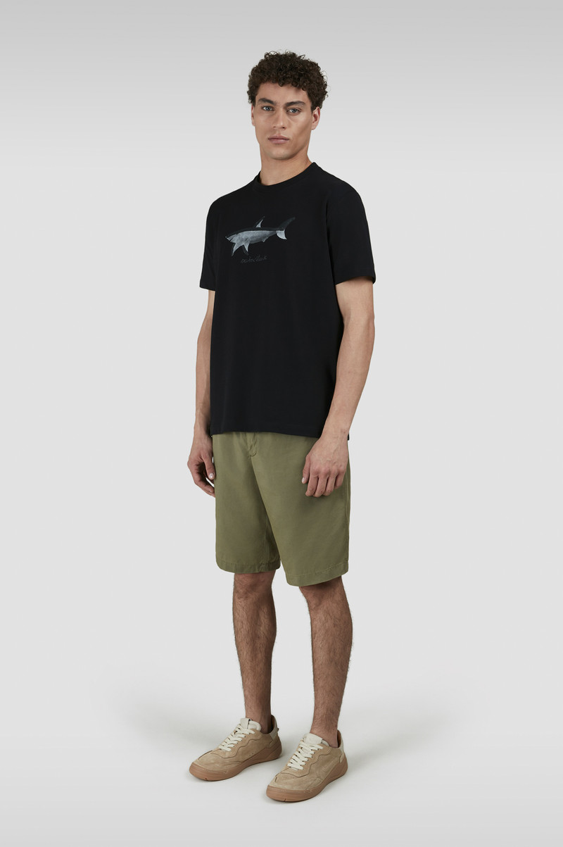 Paul & Shark T-SHIRT IN COTTON JERSEY WITH SHARK PRINT outlook
