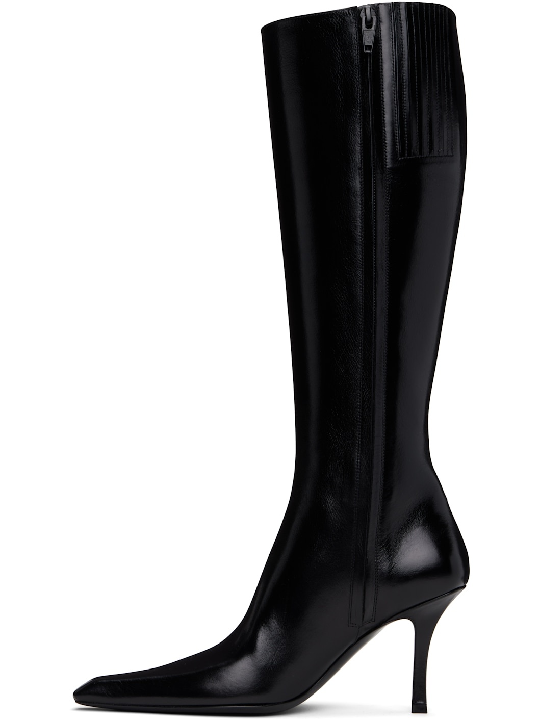 Black Vivica 85mm Knee-High Tall Boots - 3