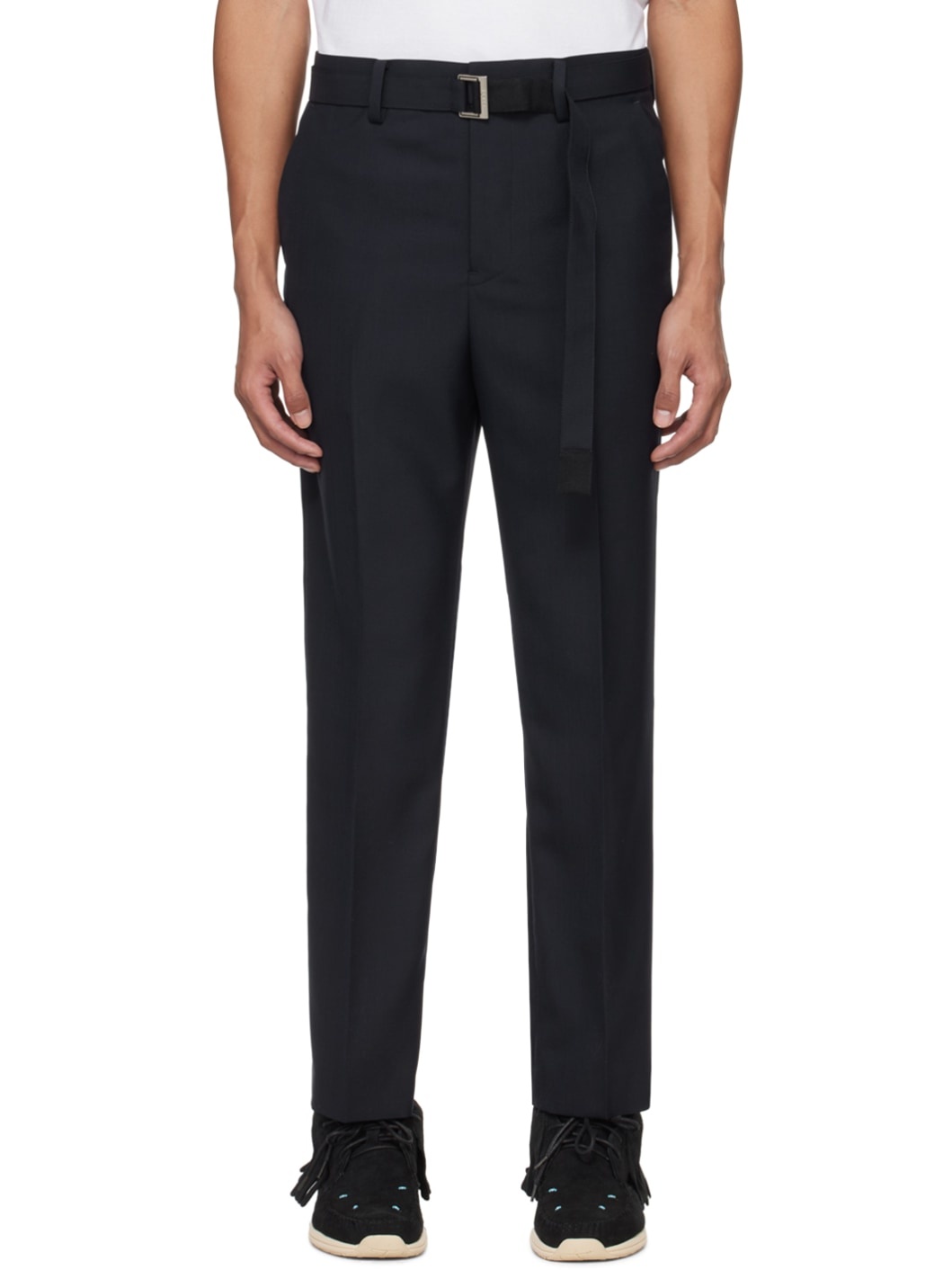 Navy Suiting Bonding Trousers - 1