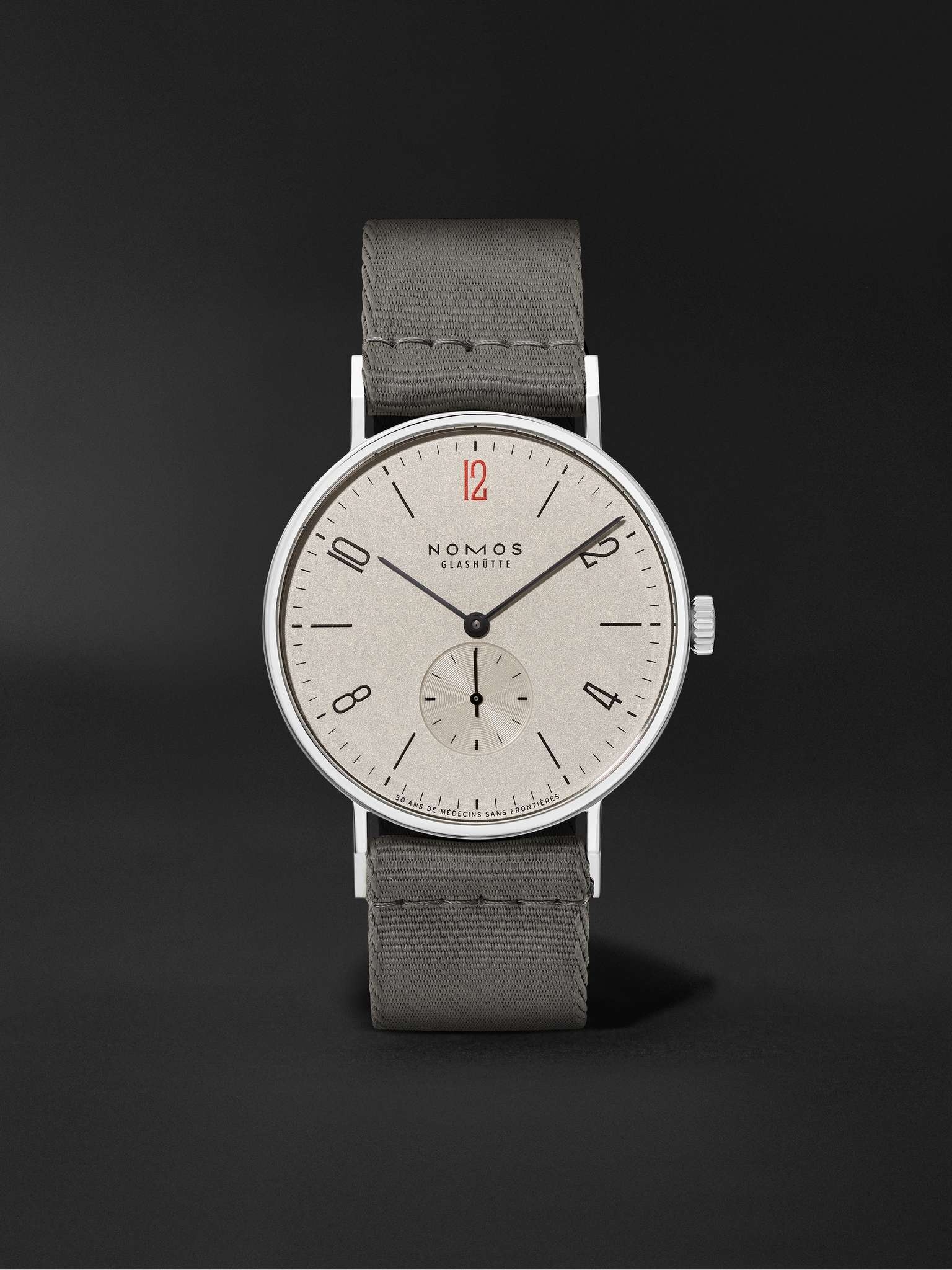 Tangente 38 Limited Edition Hand-Wound 37.5mm Stainless Steel and Canvas Watch, Ref. No. 165.S50 - 1