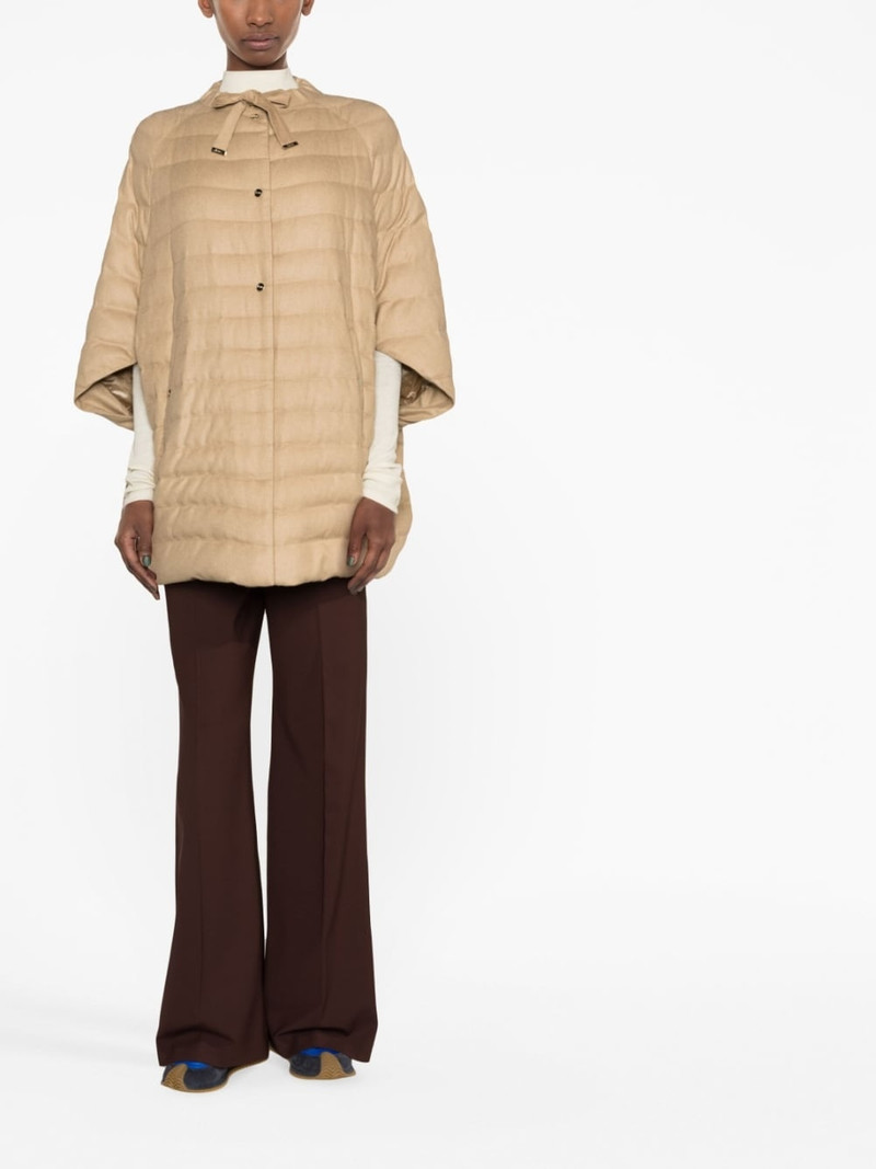 Herno bow-detail quilted jacket outlook