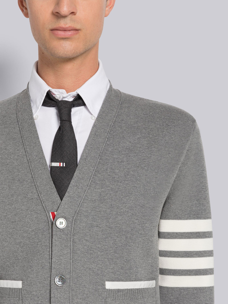 MILANO STITCH COTTON 4-BAR BOXY V-NECK CARDIGAN 5
