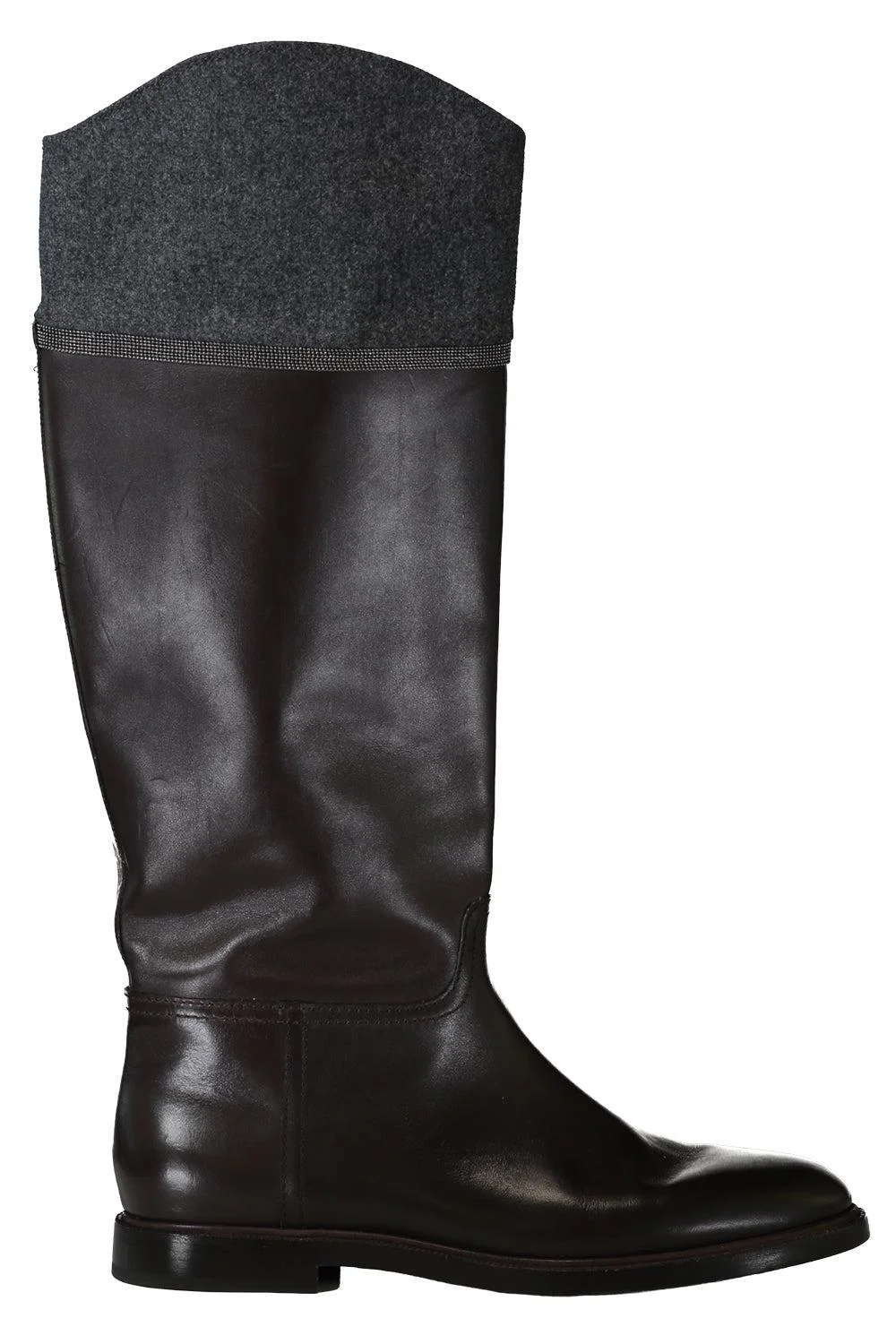 Monili Trim Matte Riding Boot - 1