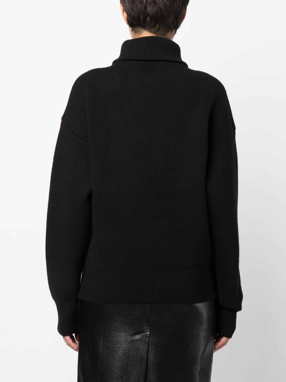 logo patch half-zip jumper - 4