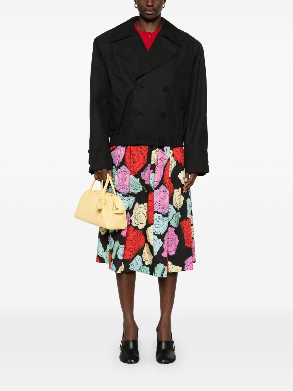 floral-print skirt - 2