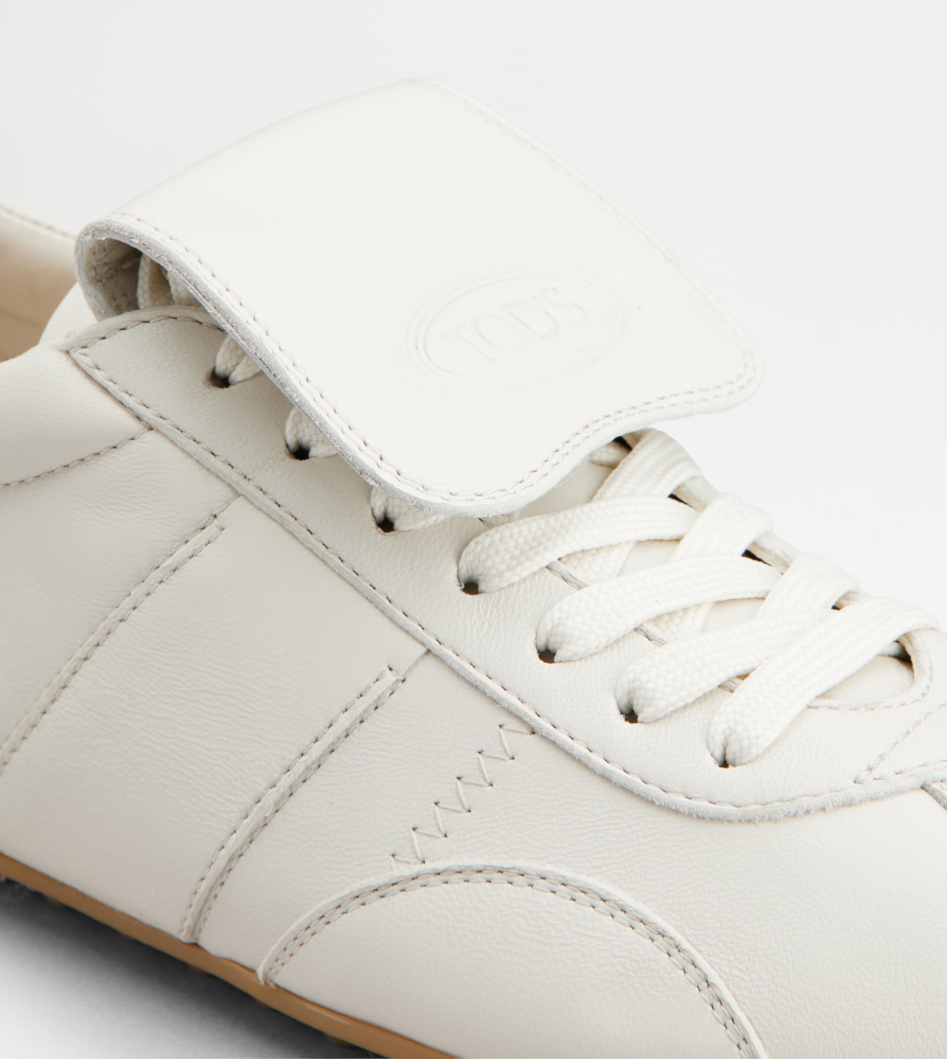 TOD'S T-MARATHON SNEAKERS IN LEATHER - WHITE - 5