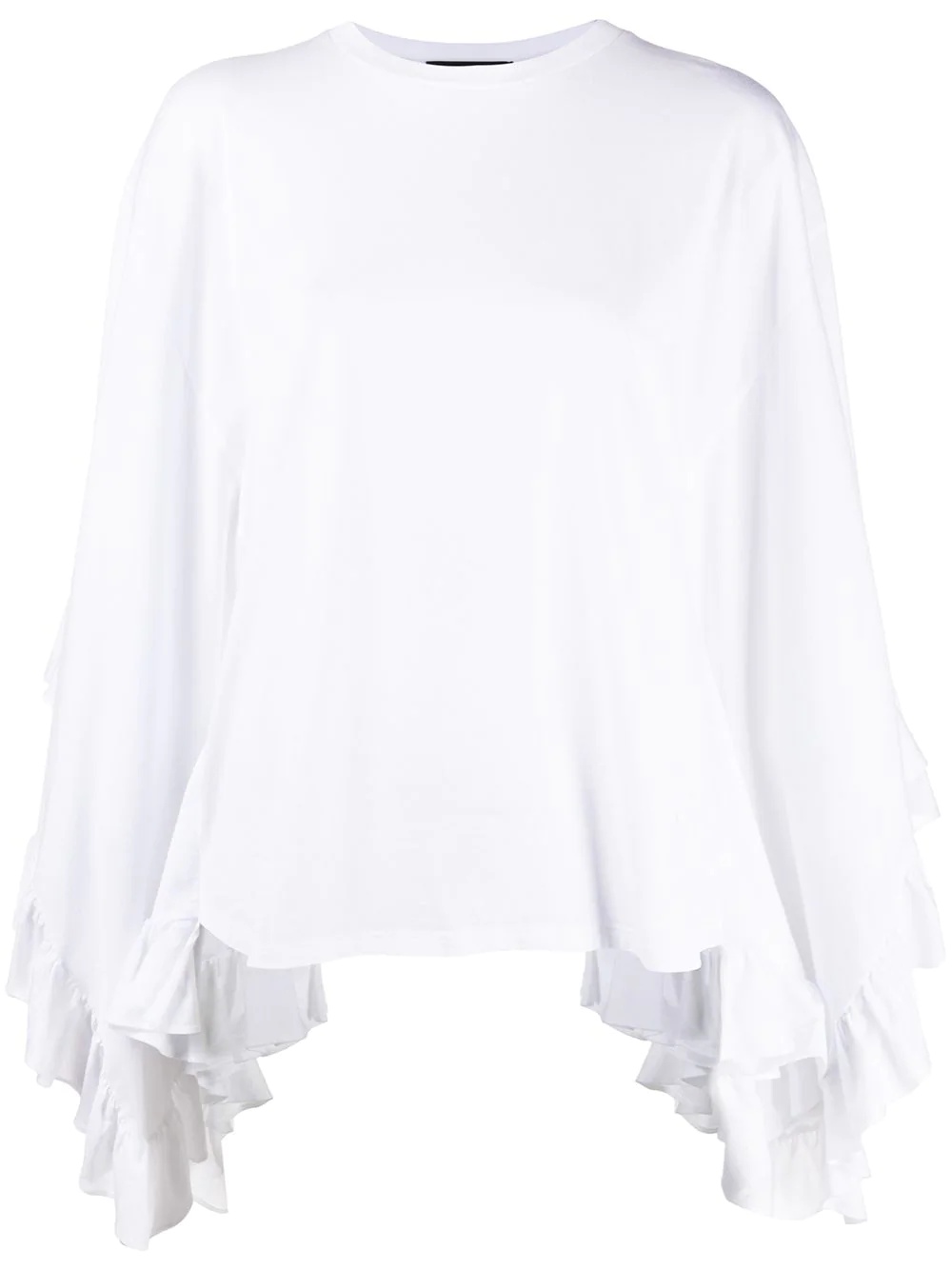 asymmetric flared sleeve top - 1