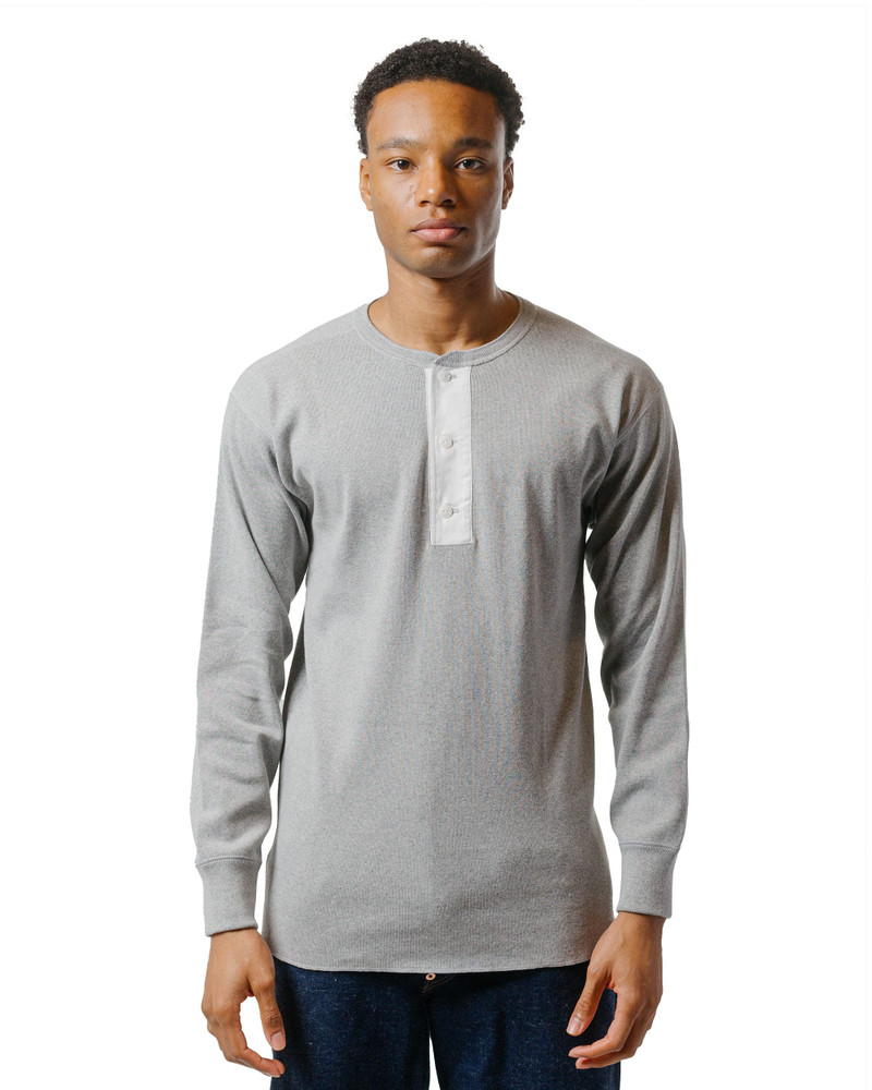 The Real McCoys MC23111 Union Henley Undershirt L/S Grey outlook