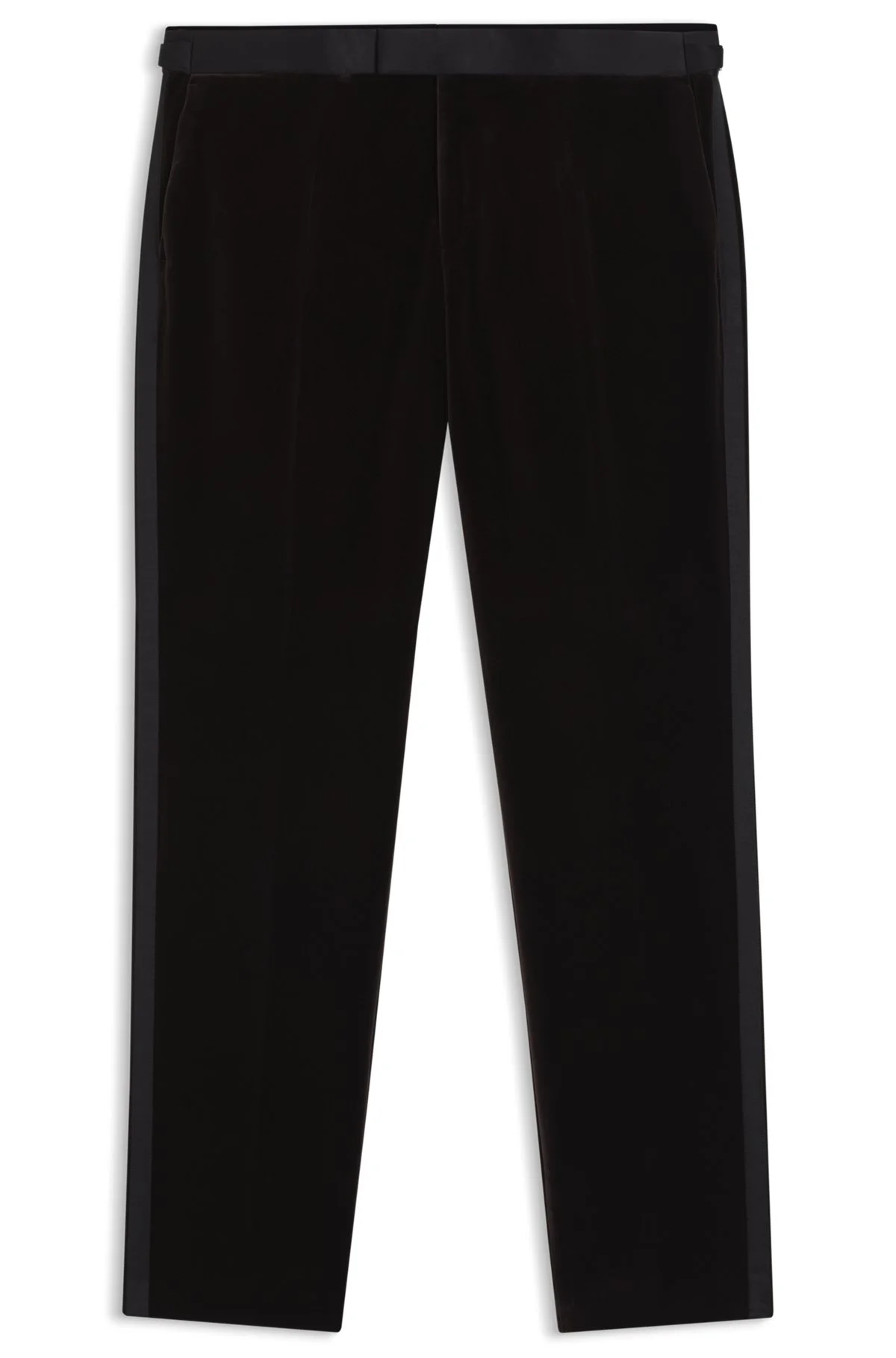 SLIM-FIT TUXEDO TROUSERS IN COTTON VELVET - 1