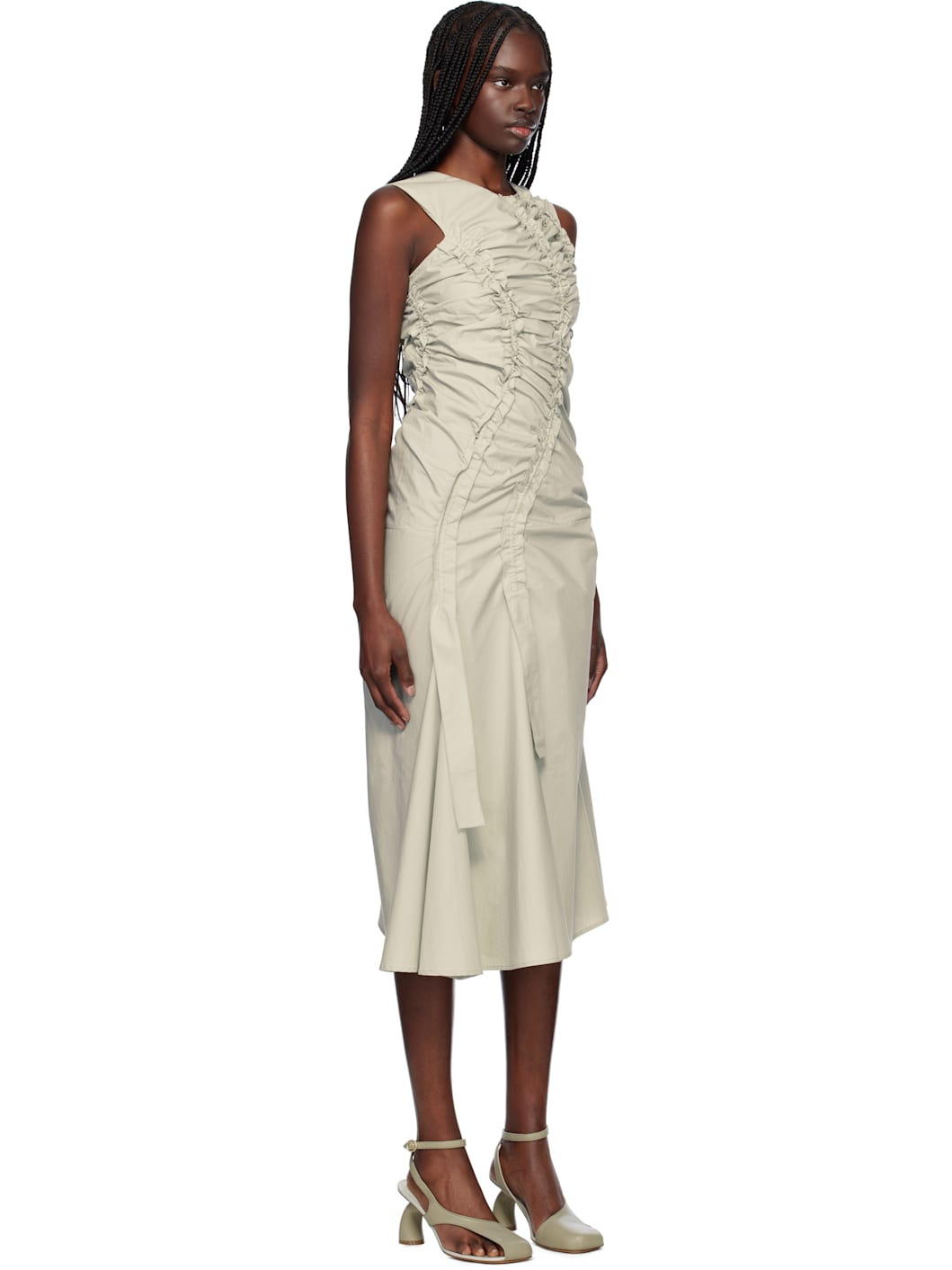 Gray Kyra Cotton Midi Dress - 2