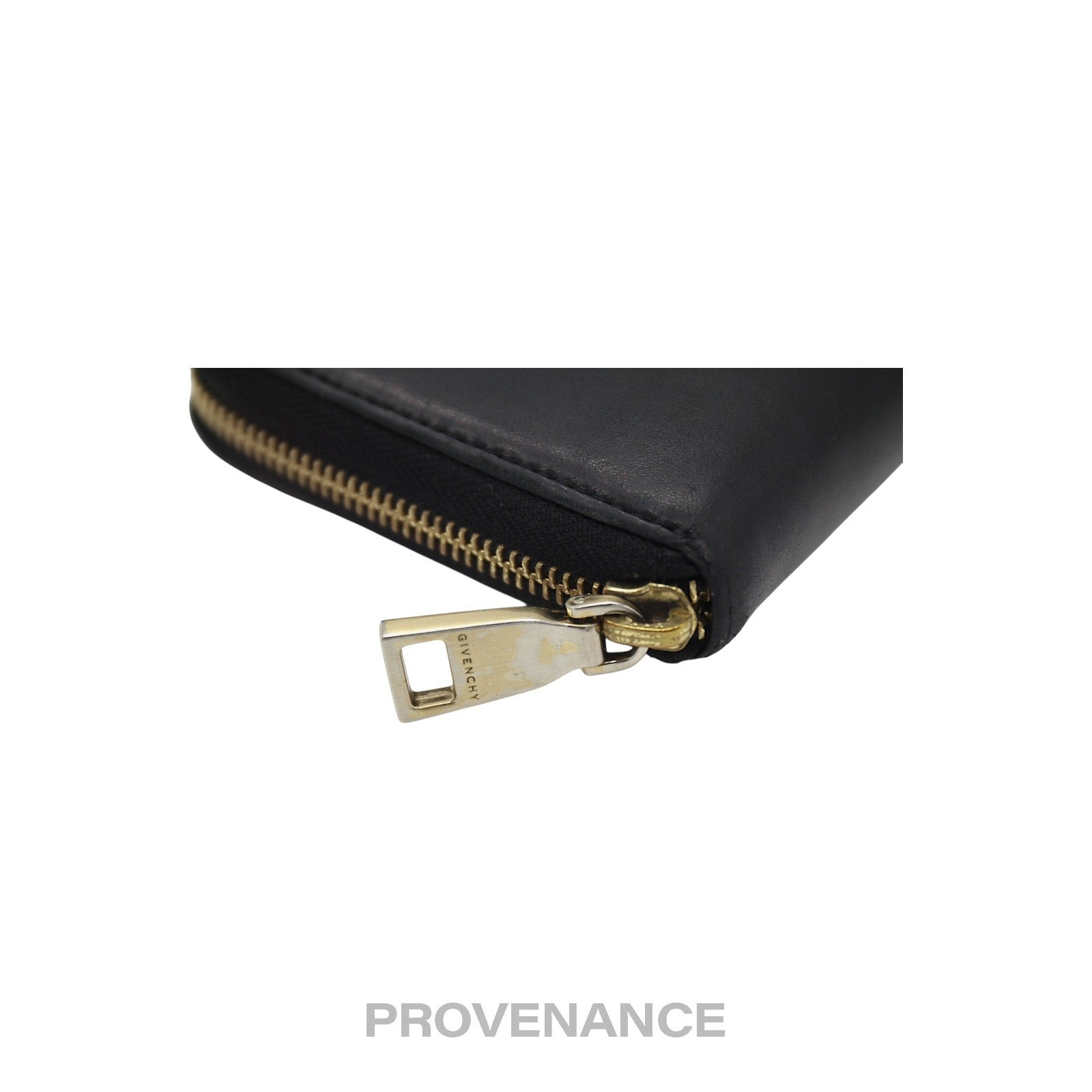 Givenchy Logo Zip Long Wallet - Black Grained Leather - 8
