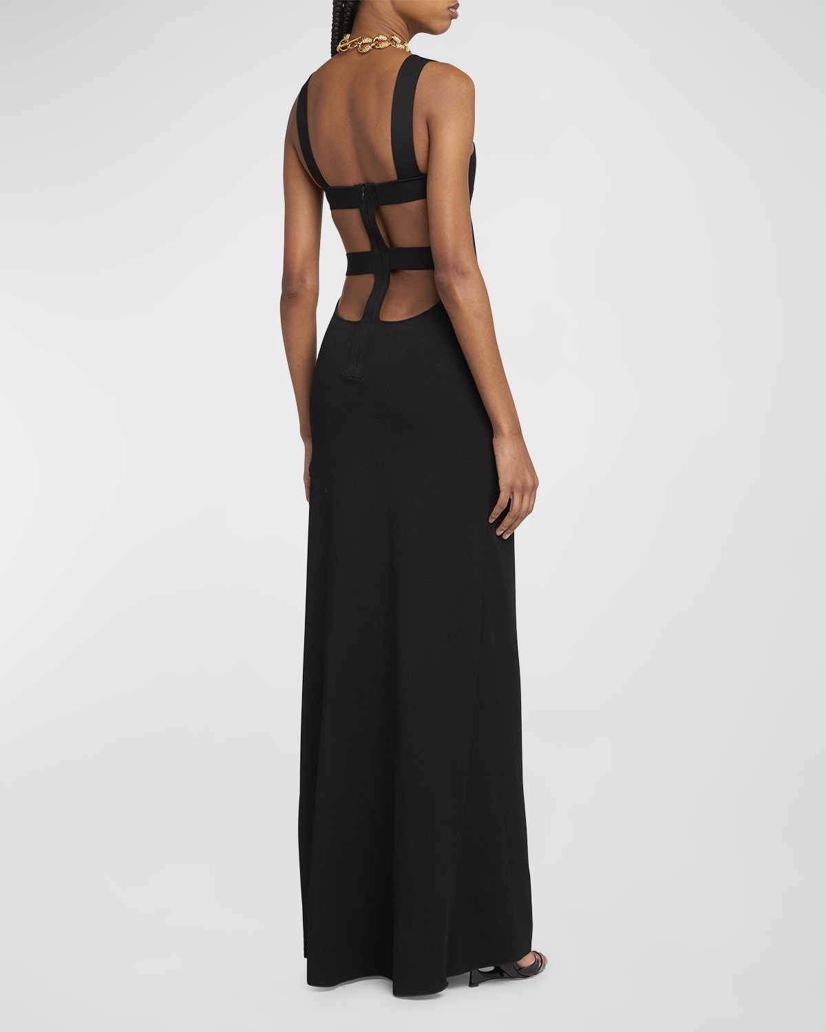 Strappy Stretch Viscose Corset Gown - 6