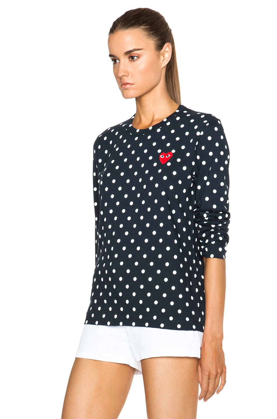 Cotton Red Emblem Dot Tee - 2