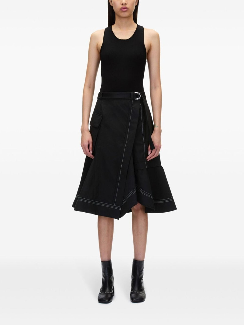 3.1 Phillip Lim contrast-lining cotton-blend skirt outlook
