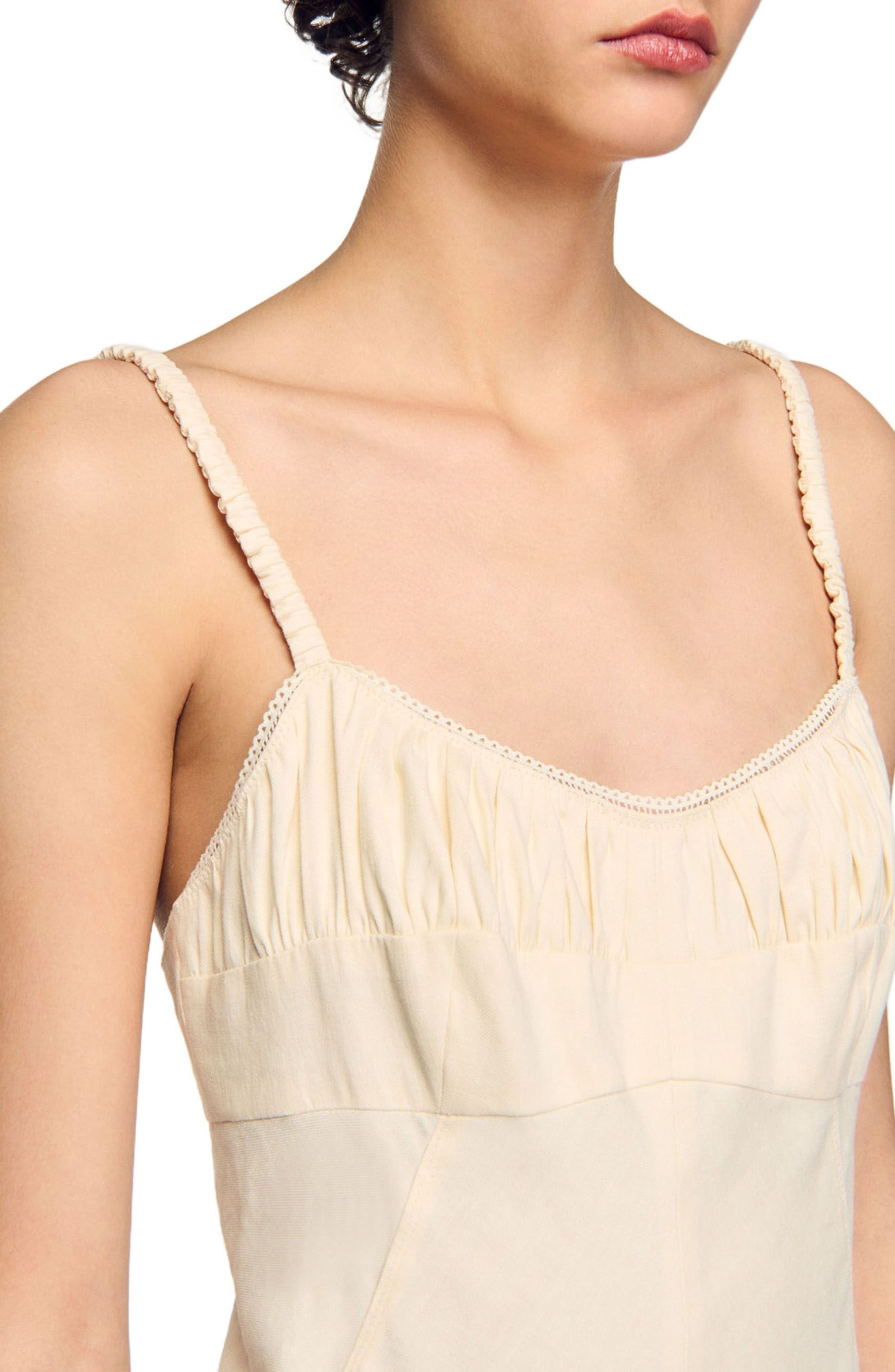 SANDRO Maxi dress with straps in Ecru at Nordstrom - 4