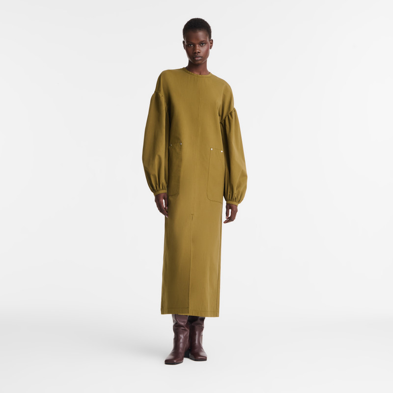 Dress Khaki - Popelin 1