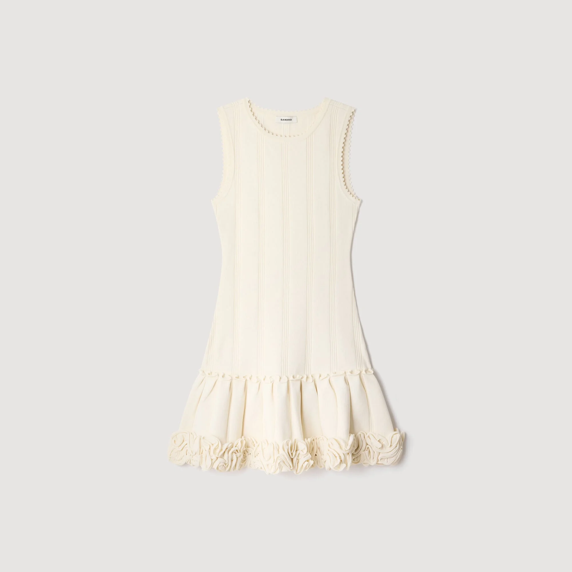 FLORAL KNIT MINI DRESS - 1