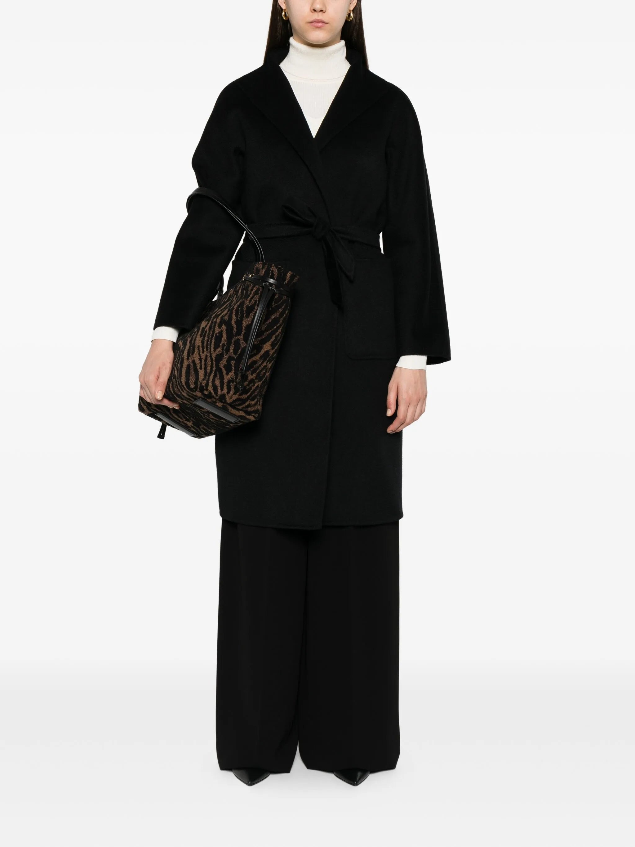 Max Mara Belted Wrap Cashmere Coat - 2