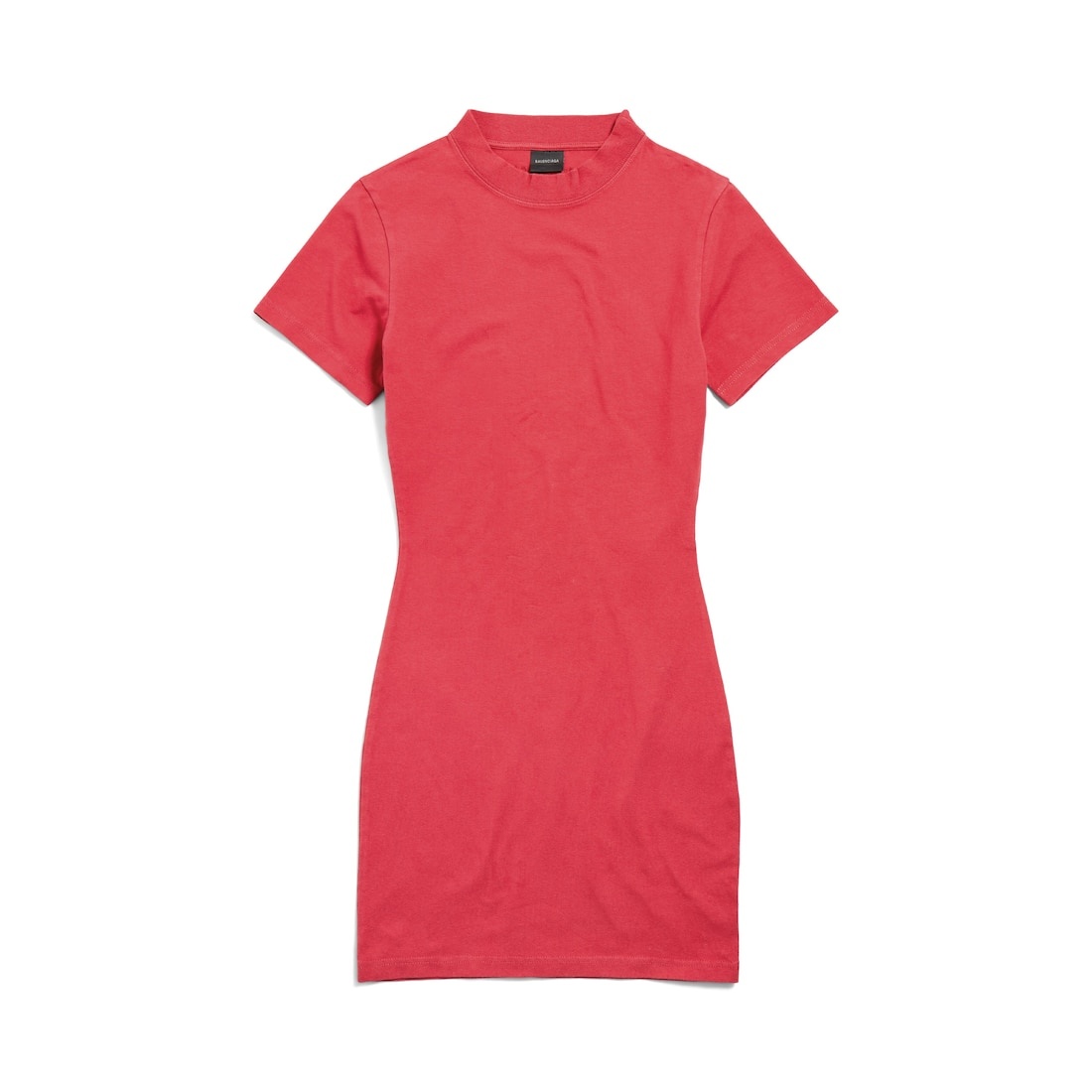 Women's Mini T-shirt Dress in Faded Red - 1