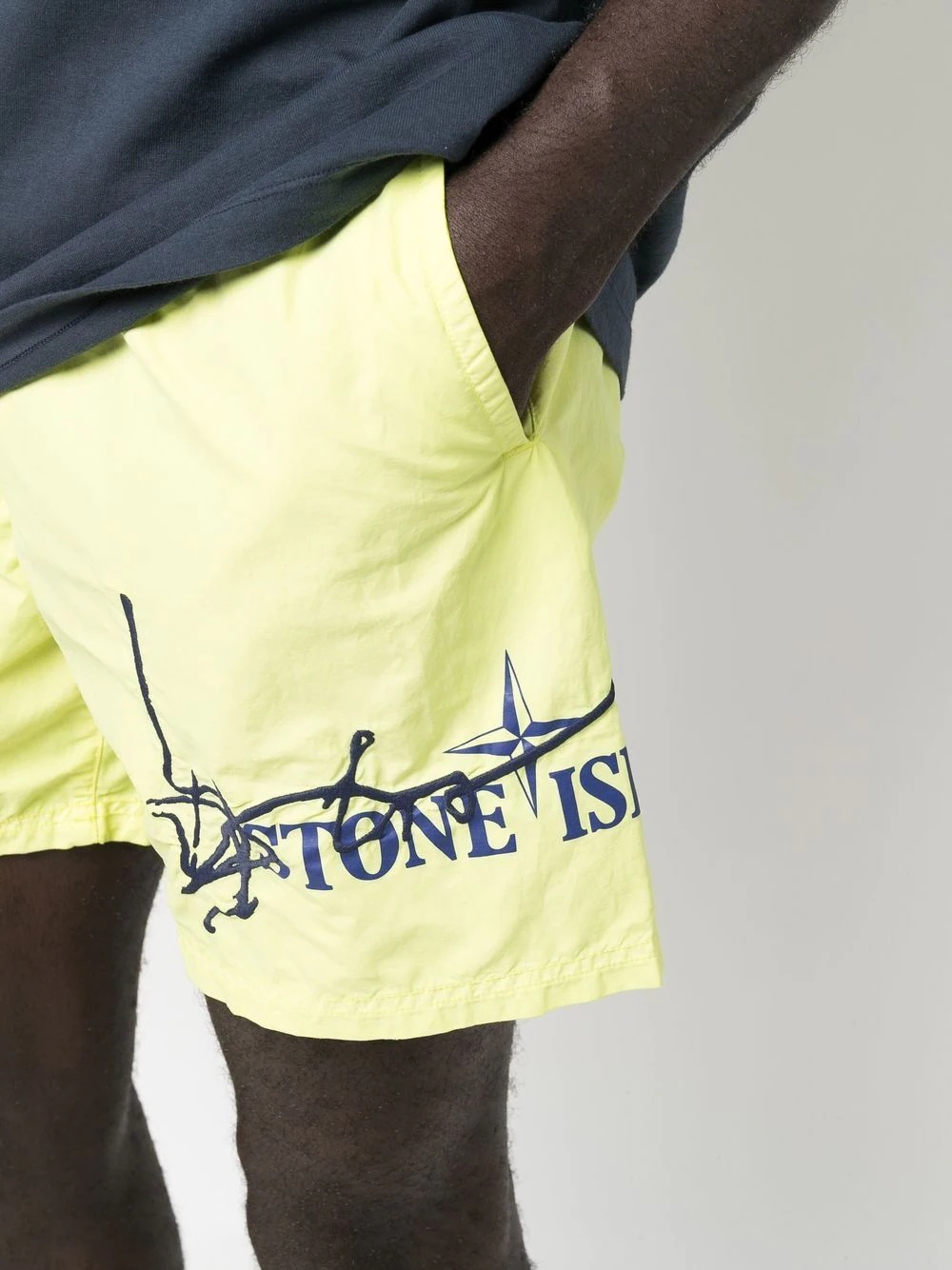 logo-print swim shorts - 5