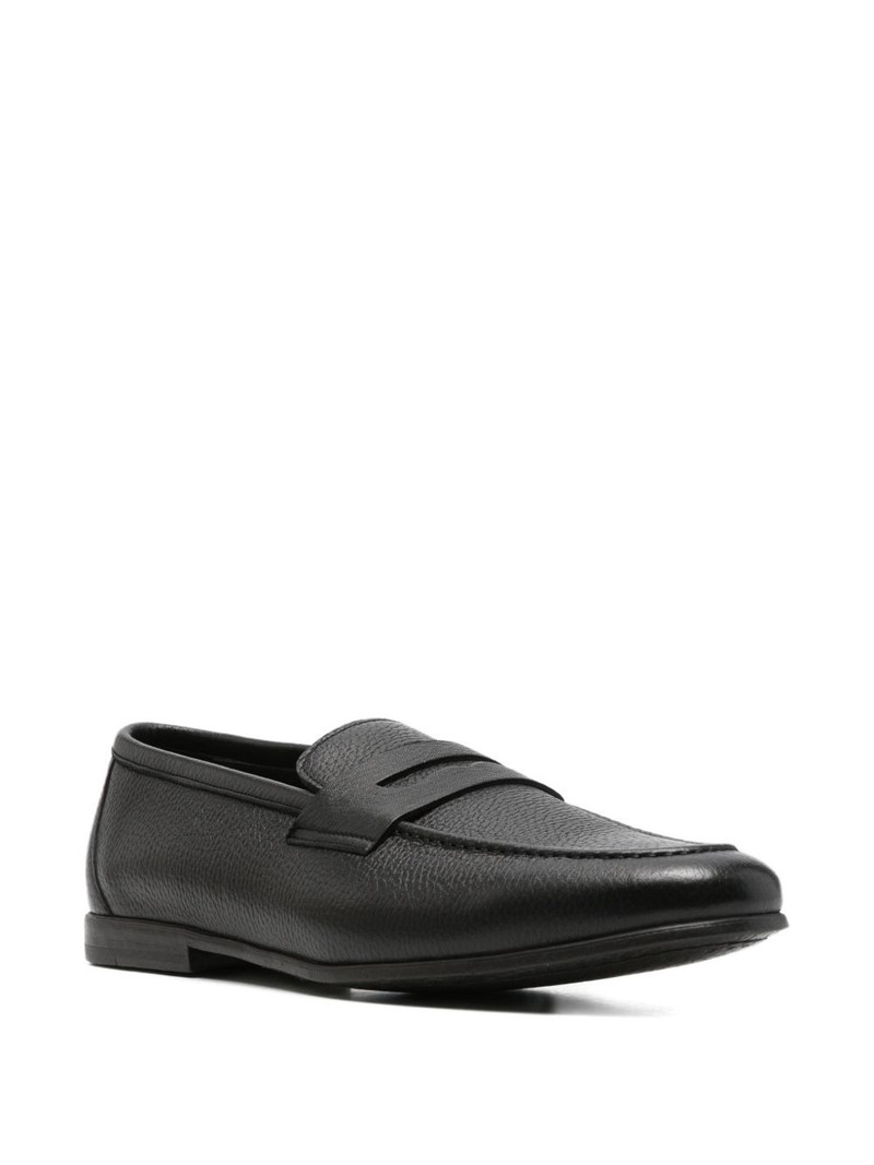 Canali penny leather loafers outlook