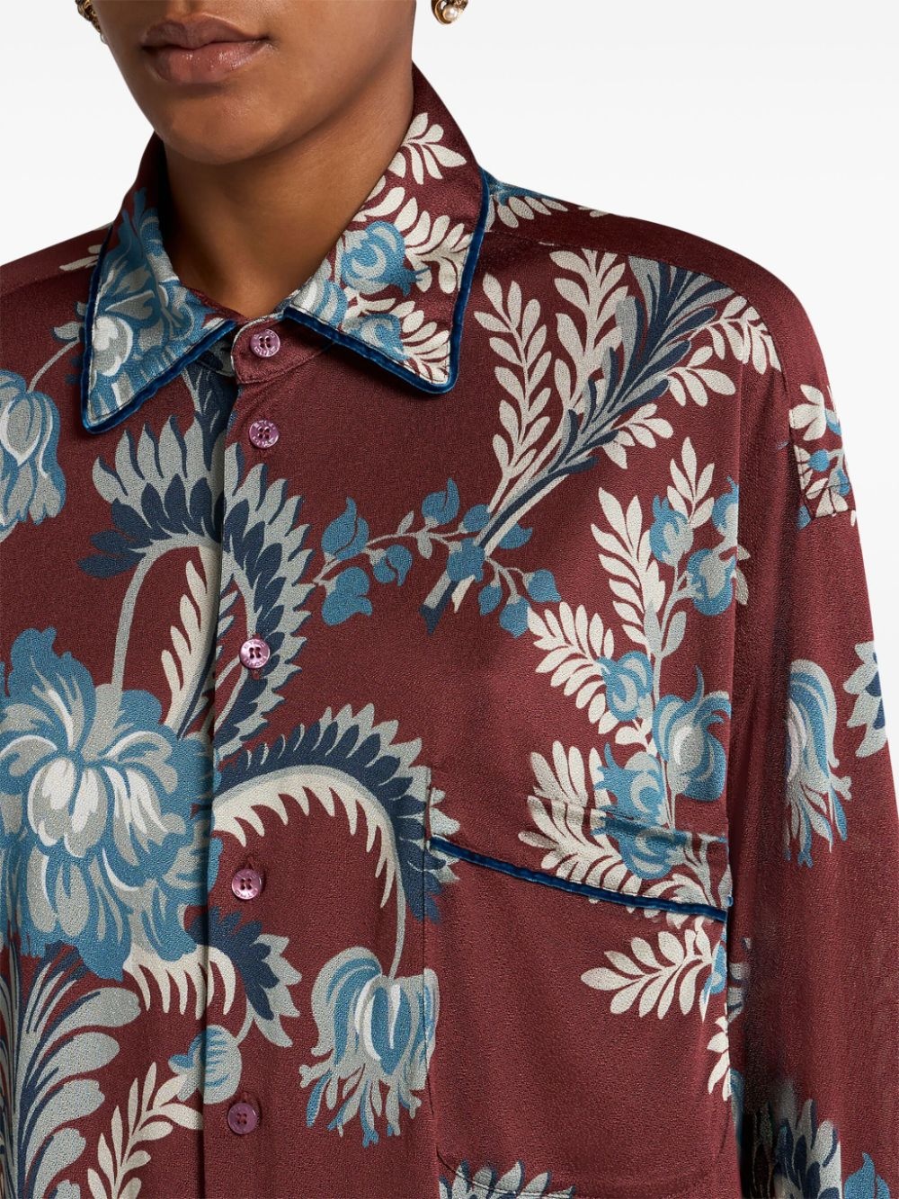 floral-print shirt - 5