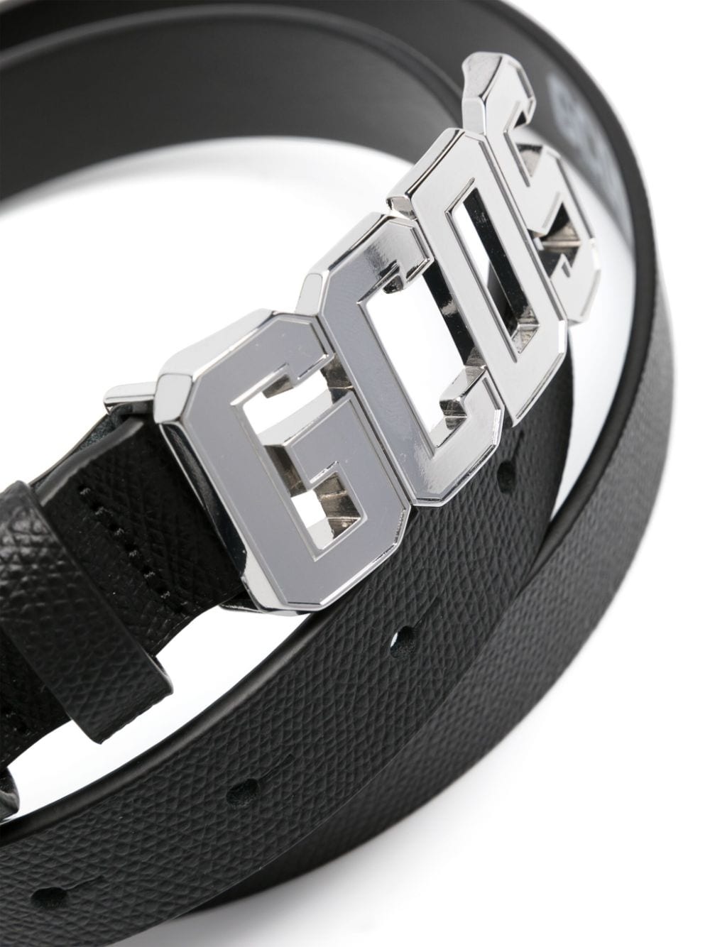 logo-buckle leather belt - 2