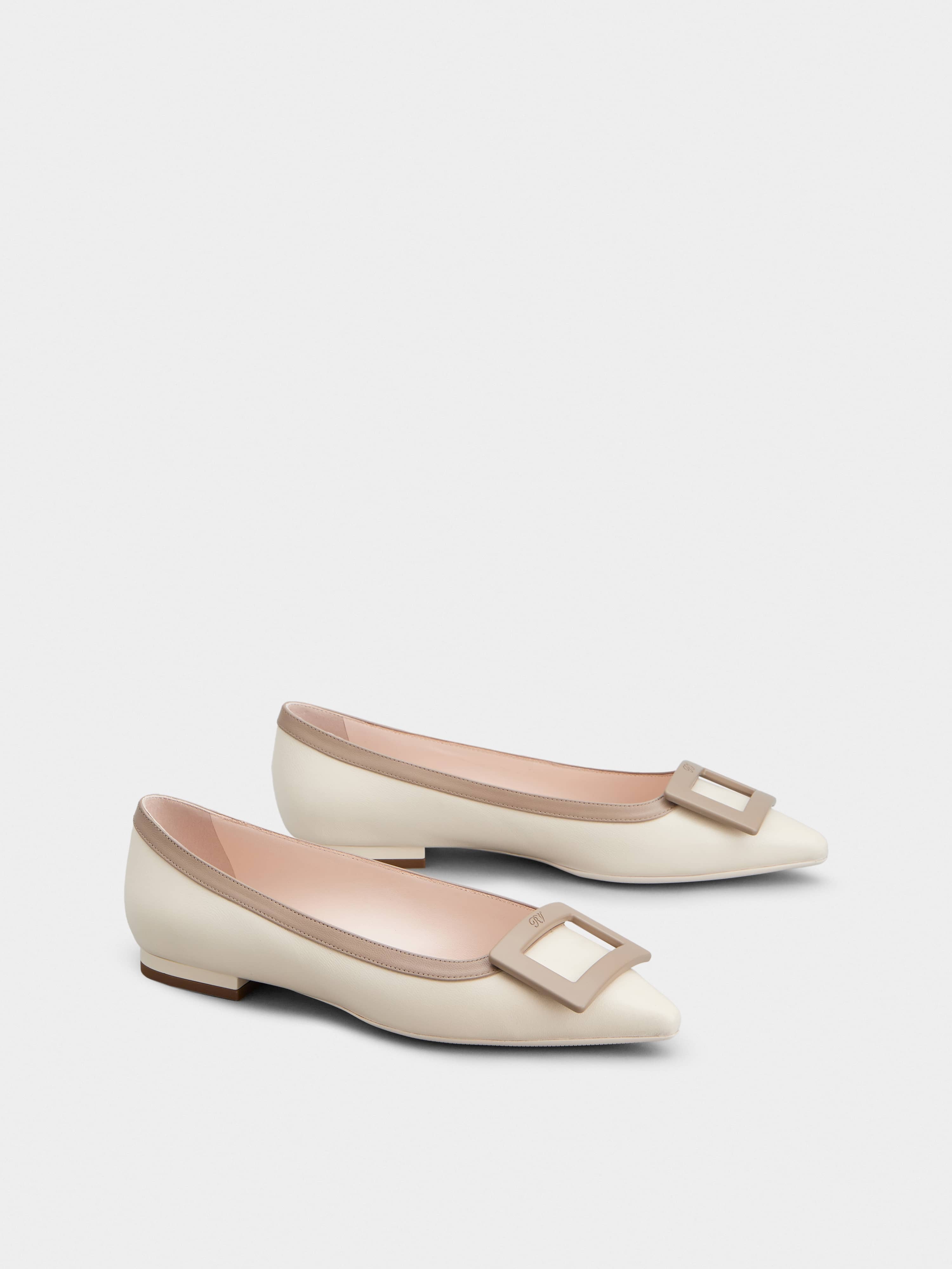 Gommettine Bicolor Lacquered Buckle Ballerinas in Nappa Leather - 2