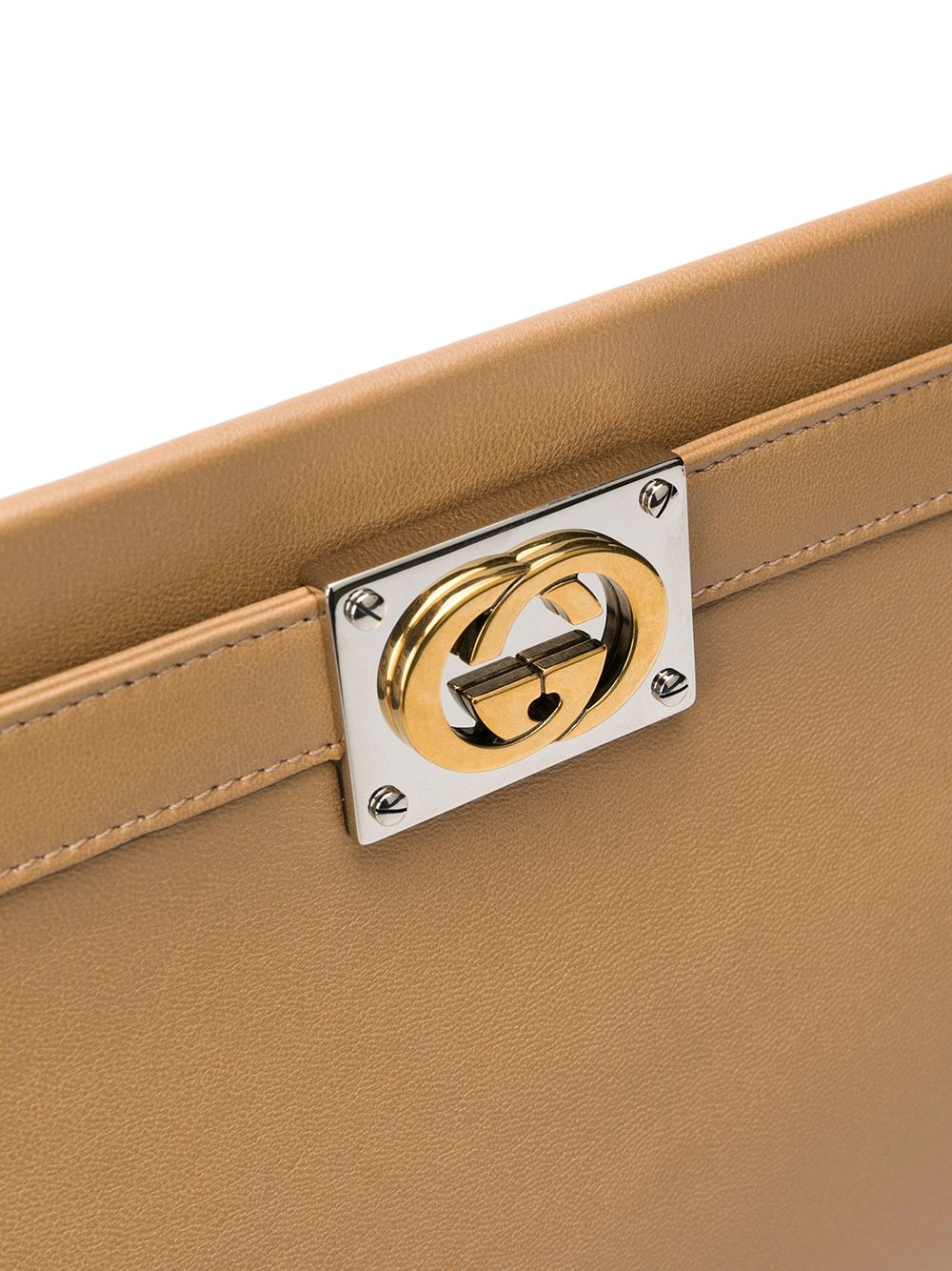 GG logo plaque clutch bag - 4