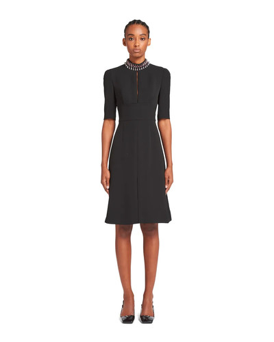 Prada Embellished technical broadcloth dress outlook