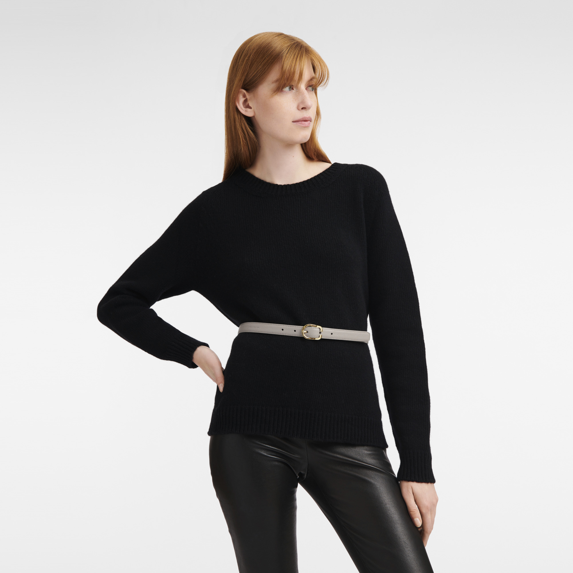 Le Foulonné Ladies' belt Turtledove - Leather - 2